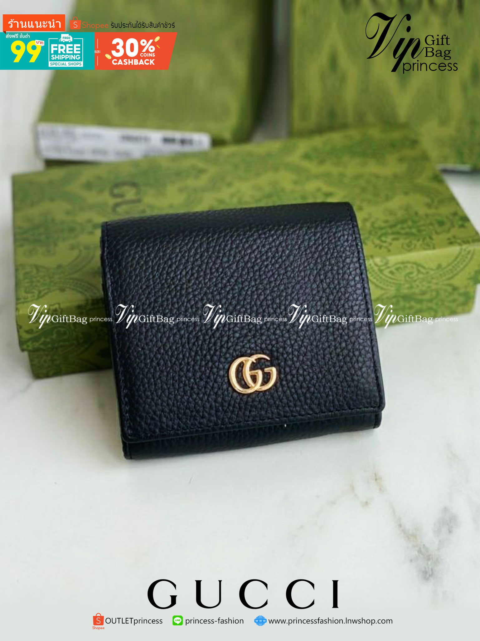 VIP 】Gucci small wallet 3 พับ มีช่องซิปใส่เหรียญ น่ารักมาก งานหนังแท้ รุ่นพิเศษครบเซ็ท ราคาคุ้มที่สุด ต้อนรับปีแห่งความปัง!! เอ็กซ์คลูซีฟมาก!!
