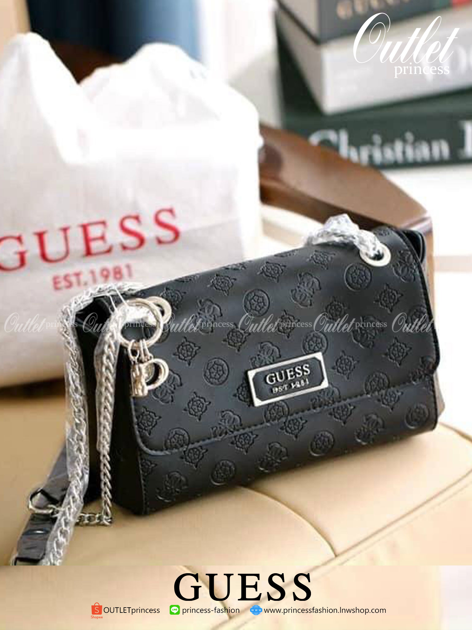 GUESS HANDBAG กระเป๋าสะพายรุ่นใหม่จาก Guess factory รุ่นนี้สามารถสะพายได้ทั้งสายคู่และสายเดี่ยว