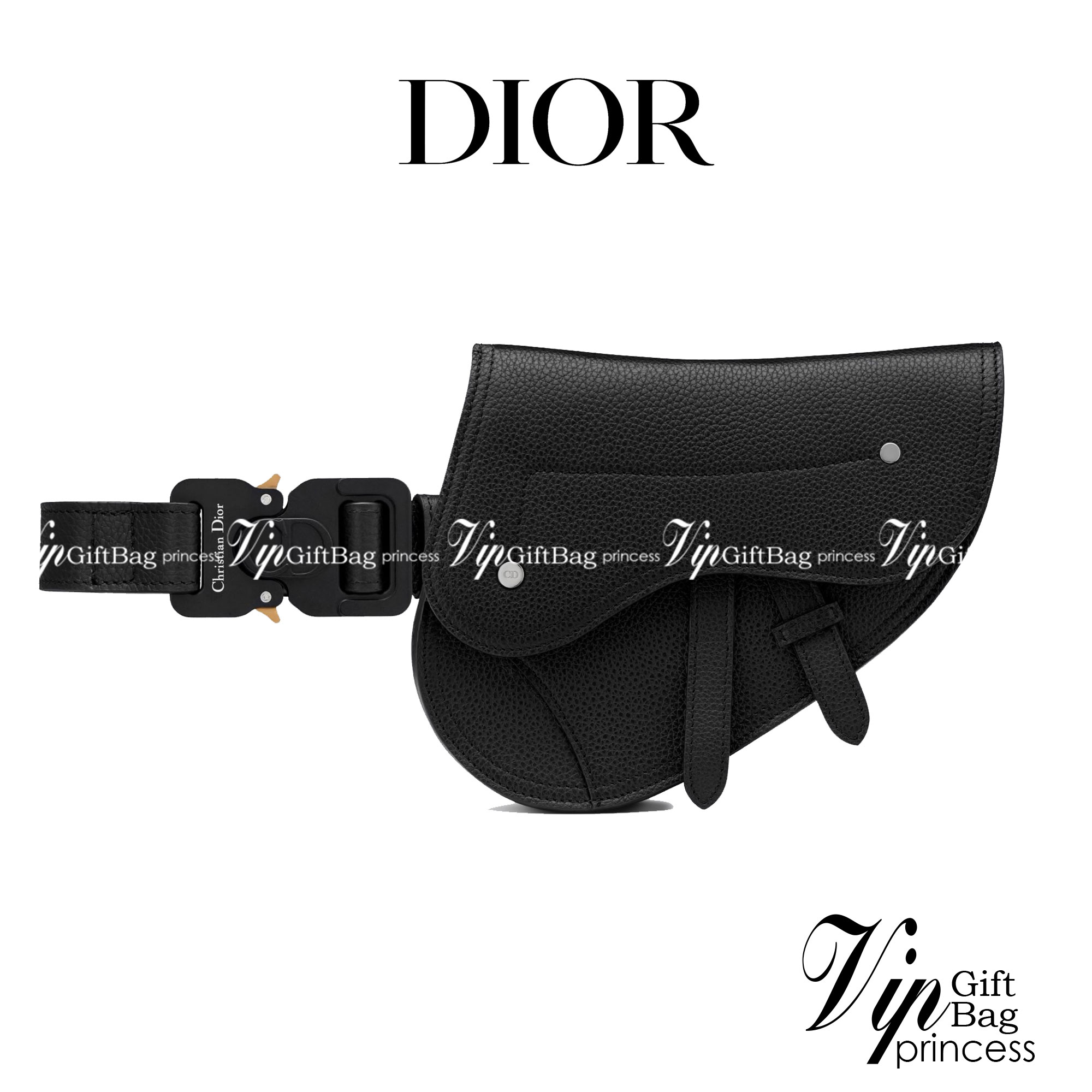 หนังแท้ DIOR SADDLE BELT BAG GRAINED CALFSKIN BLACK พร้อมส่งที่ไทย หนังแท้ออริจินอล ภาพสินค้าถ่ายจากงานขายจริง ใช้งานต่างประเทศได้