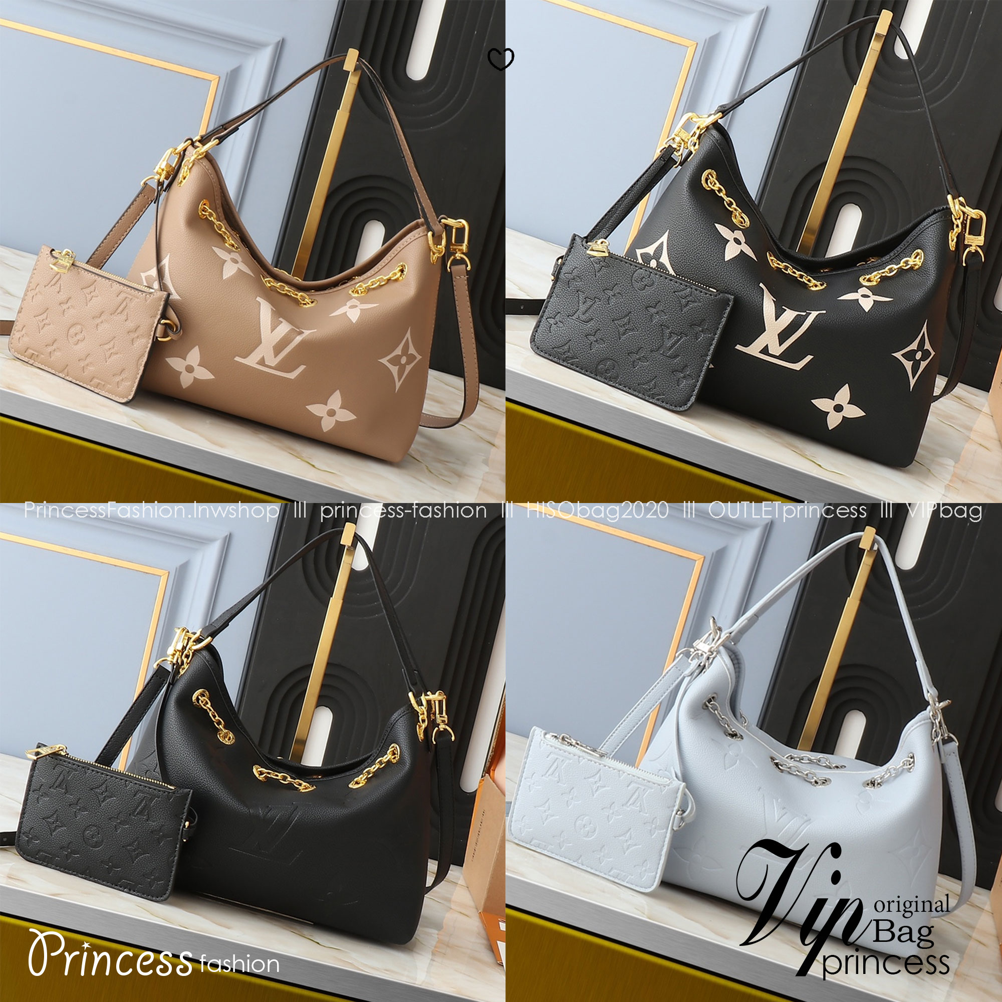 LV Bundle Monogram Empreinte Bag / LV Bella Bucket Bag กระเป๋าสะพายทรงบัคเก็ตรุ่นใหม่ ตกแต่งอะไหล่สีทองหรูหรา