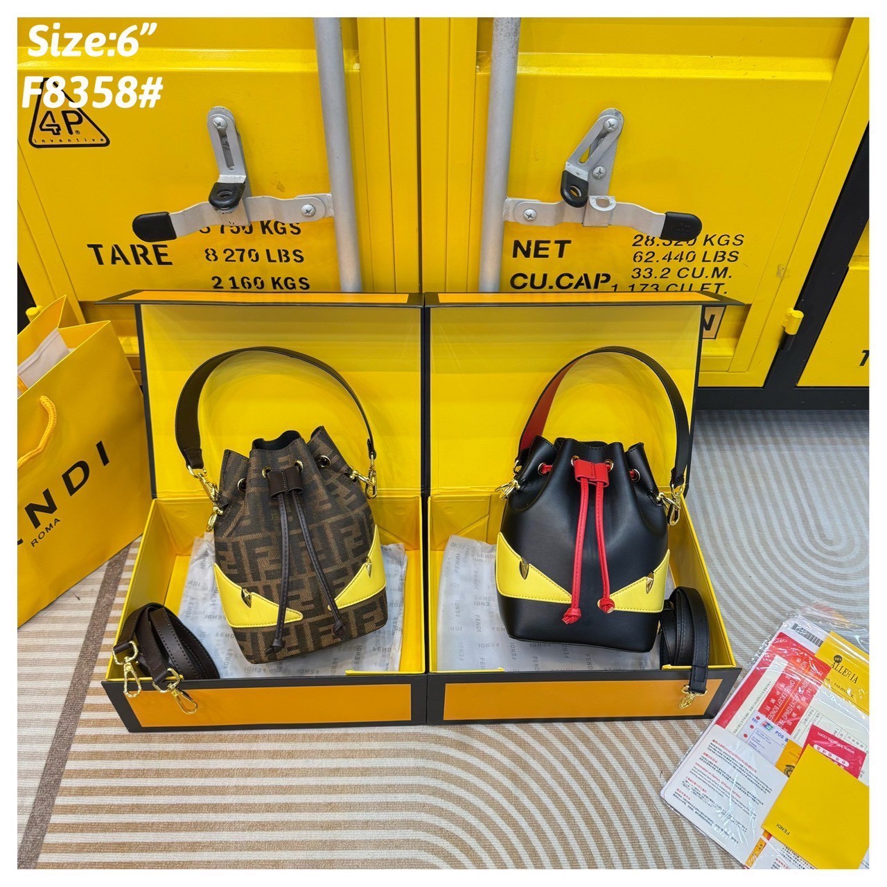 FENDI Mon Tresor Lunar New Year Mini Bucket Bag กระเป๋าสะพายทรงบัคเก็ต ต้อนรับตรุษจีน ด้วยดวงตาปีศาจ หรือ ‘Monster Eyes’ ที่ทำให้กระเป๋าดูขี้เล่นมากขึ้น เป็นการตอกย้ำชื่อรุ่นได้เป็นอย่างดี