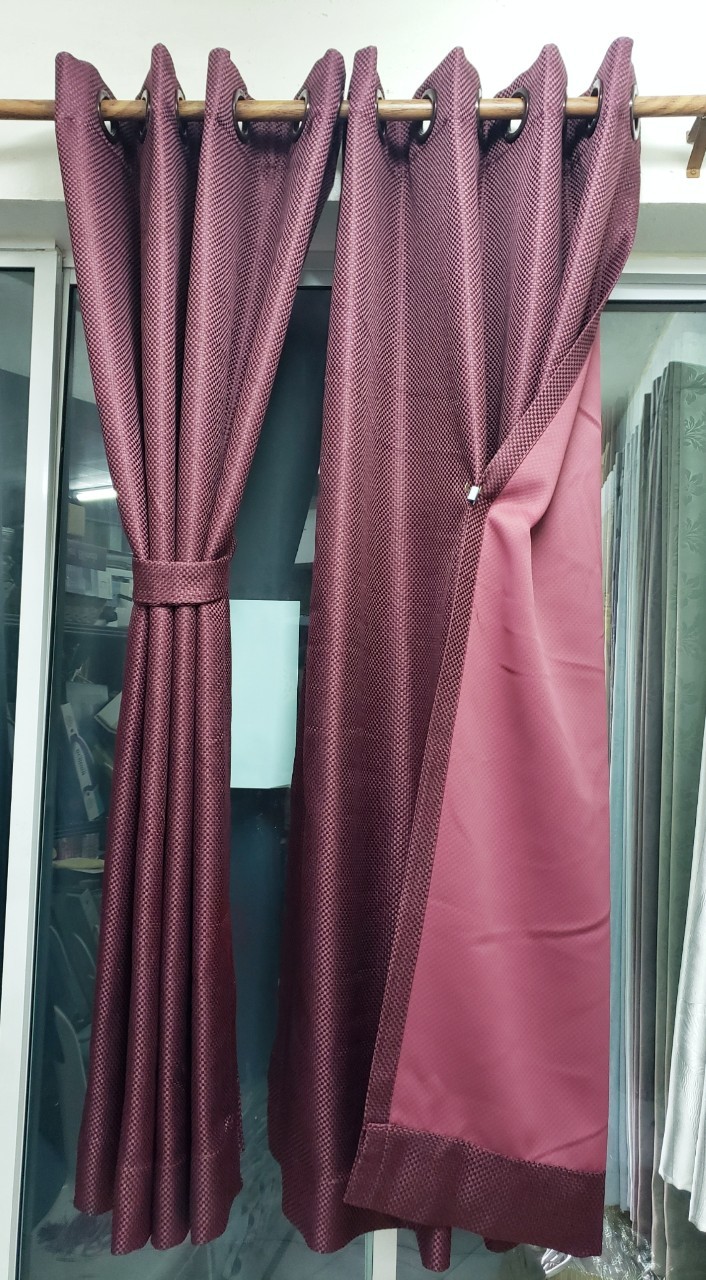 ผ้าม่านก.270*ส.180ซม./ผืน กันแสง 95% รุ่นknitty(นิทตี้)สีไวน์แดง