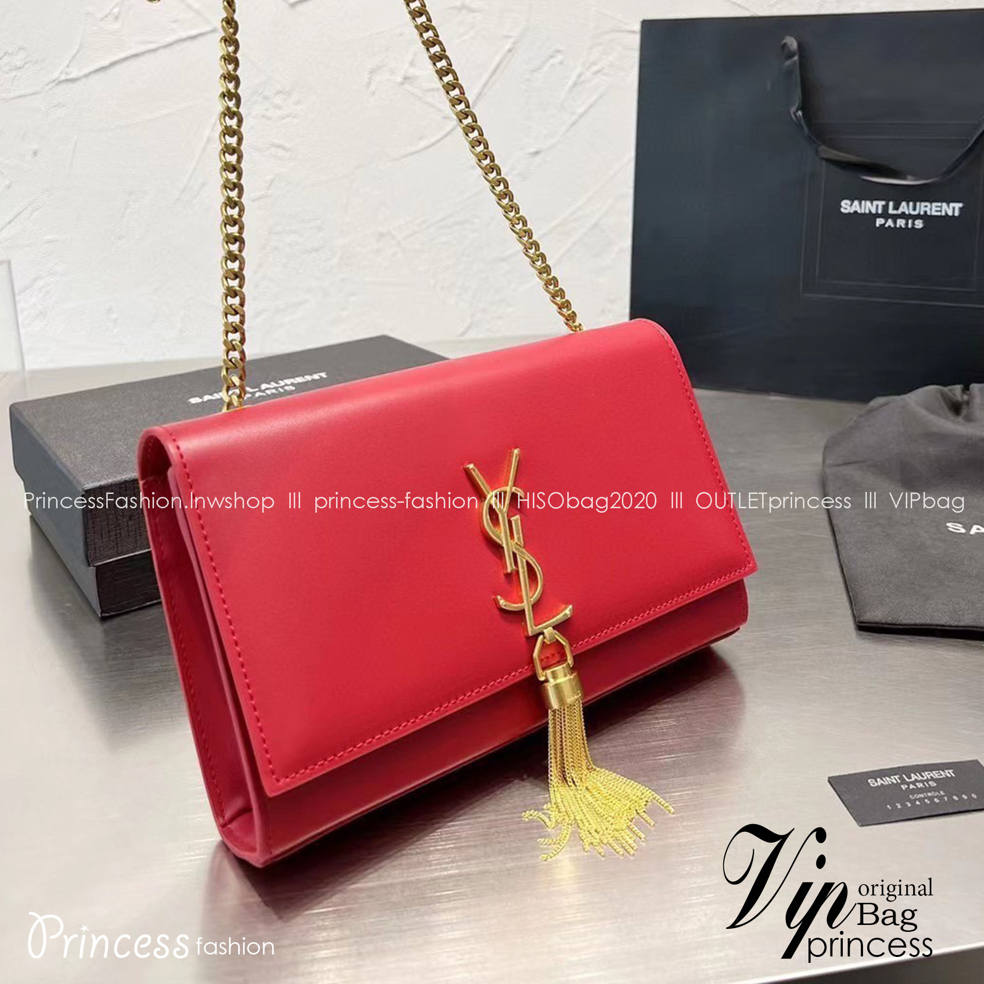 YSL Kate Tassel Shoulder Bag / YSL BAG พร้อมส่ง 6 สี กระเป๋าสะพายแบรนด์หรู รุ่นฮิตลอดกาล งานสวยดูดีมีระดับ ปั้มทุกจุด งานหนังเรียบสวยมากๆ