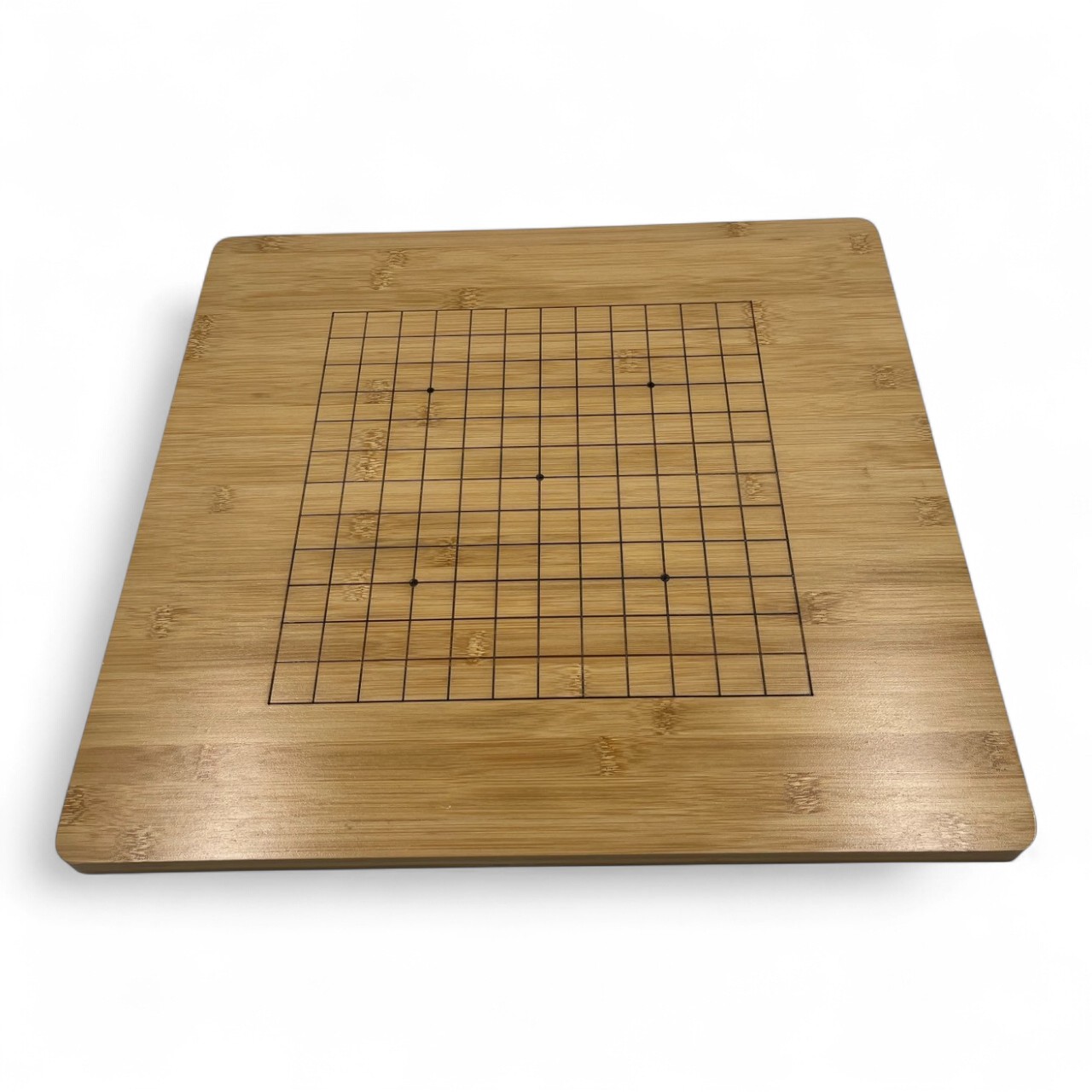 ชุดกระดานหมากล้อมไม้ขอบมนหนา2ซม.กระดาน19x19และ13x13เส้นพร้อมโถไม้Torreyaและเม็ดหมากพลาสติกเมลามีนนูนสองด้าน