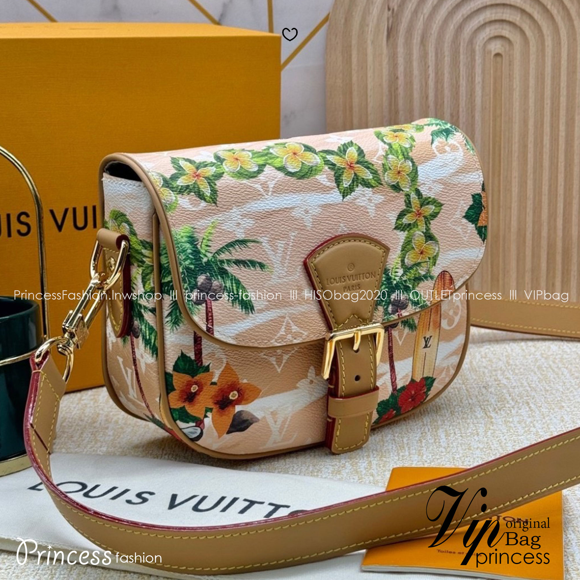 LV Montsouris PM Messenger Bag / LV Limited Bag กระเป๋าสะพายลวดลายฤดูร้อนสวยงาม รุ่นลิมิเต็ดมีจำนวนจำกัด เกรดออริ 1:1 ใช้งานต่างประเทศได้