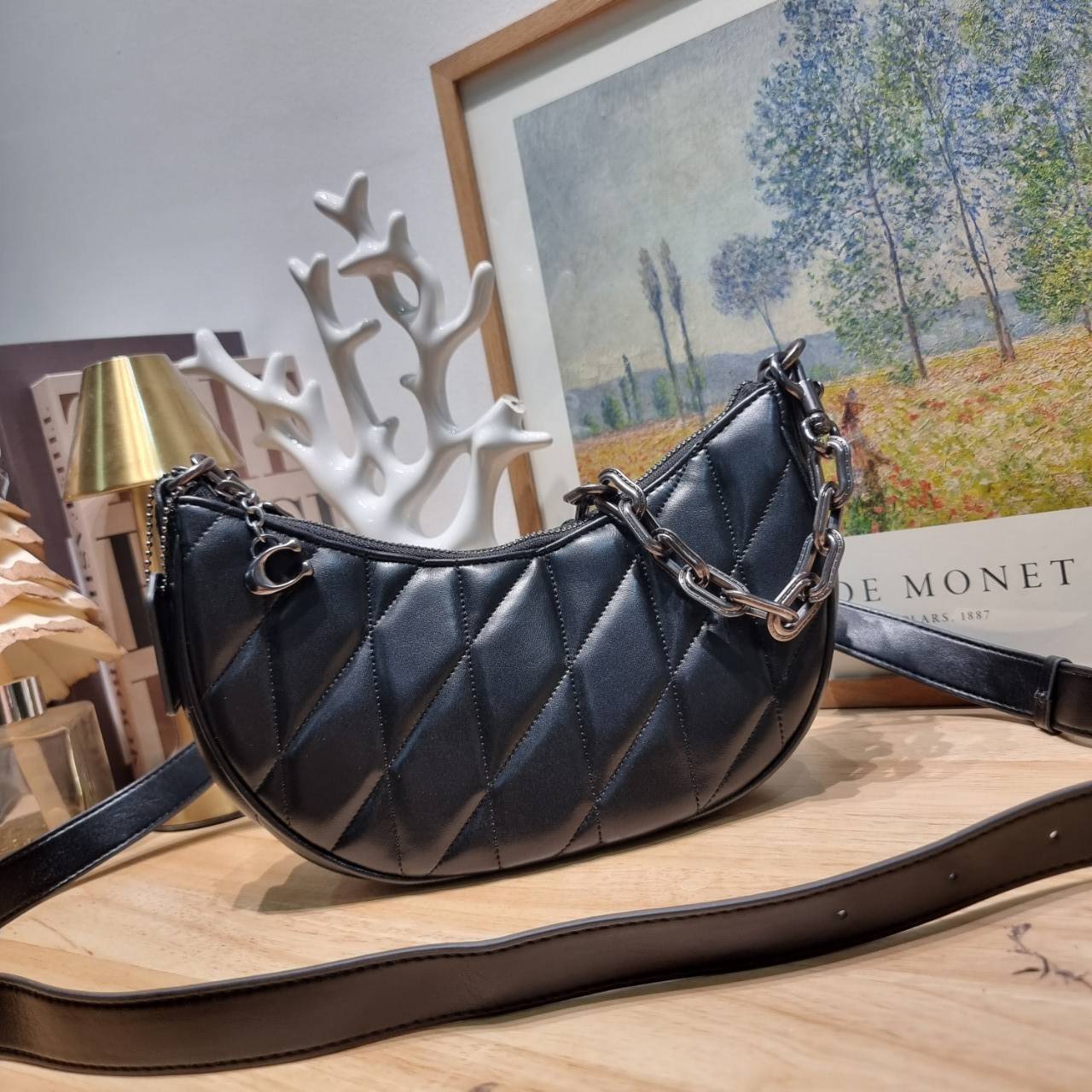 พร้อมส่ง 4 สี COACH CP148 MIRA SHOULDER BAG WITH PILLOW QUILTING กระเป๋าสะพายดีไซน์สวย 🧡 เกรดท็อปออริจินอล 1:1 สลับแท้ เกรดดีสุด ใช้งานต่างประเทศได้