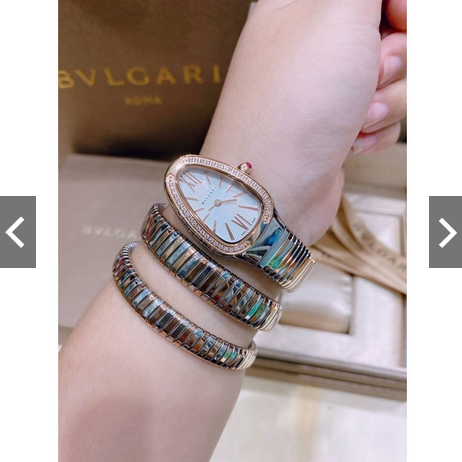 BVLGARI SERPENTI WATCH 24mm 26mm นาฬิกาบุลการี รุ่นหน้าปัดล้อมเพชร นาฬิกาผู้หญิง ภาพสินค้าถ่ายจากงานขายจริง