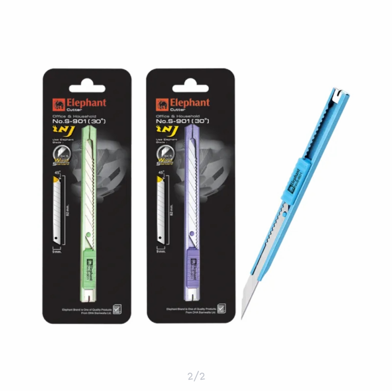 คัตเตอร์ใบเล็ก ช้าง S-901 30องศา 9มม.