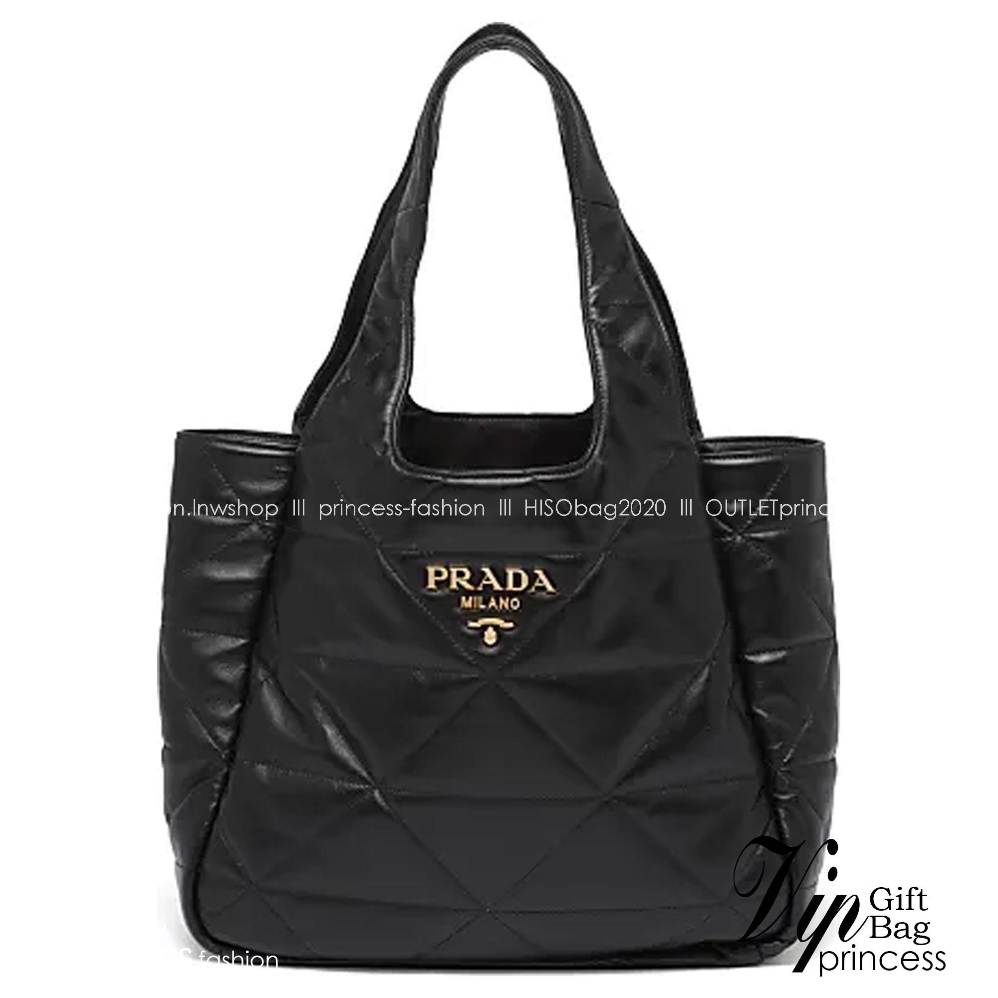 Medium PRADA nappa-leather tote bag with topstitching / PRADA Tote Bag กระเป๋าทรงโท้ท ภายในโล่งกว้าง มีหูจับในตัว ใส่สัมภาระได้เยอะจุใจ พร้อมส่งที่ไทยสวยน่าใช้มากห้ามพลาด!