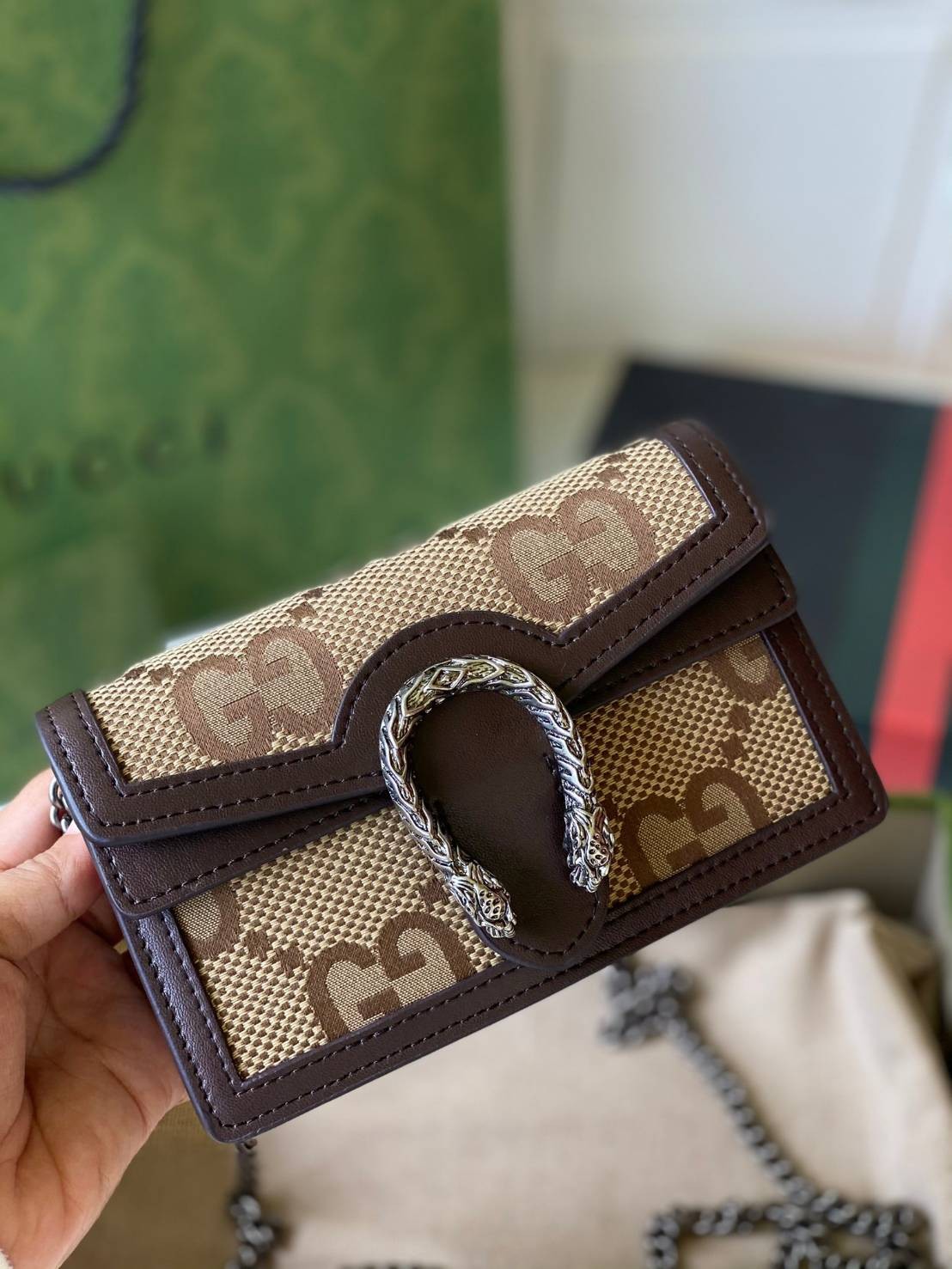 หนังแท้ GUCCI Dionysus mini bag / GG Shoulder bag / GG Denim Dionysus พร้อมส่งที่ไทย กระเป๋าสะพายข้างหนังแท้ เกรดหนังคุณภาพดียิ่งใช้หนังยิ่งสวย โทนสีน่าใช้มากก มาในดีไซน์คลาสสิคเรียบหรูเข้ากับทุกลุ๊คแบบไม่มีเอ้าท์ พร้อมส่งที่ไทย ภาพสินค้าถ่ายจากงานขายจริง