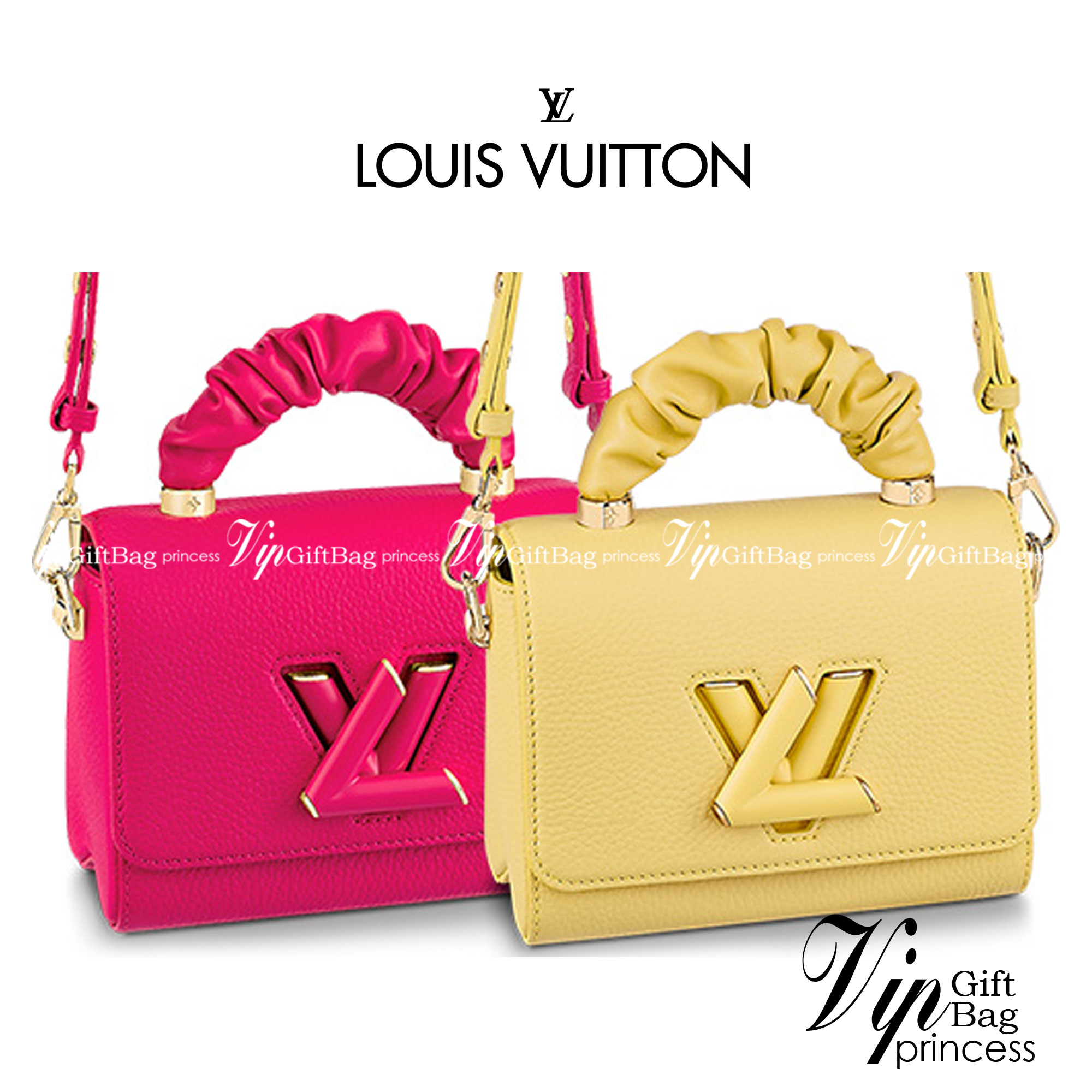 หนังแท้ LOUIS VUITTON Scrunchie Twist Bag พร้อมส่งที่ไทย เกรดออรินอลงานหนังแท้ทั้งใบ ภาพสินค้าถ่ายจากงานขายจริง ใช้งานต่างประเทศได้