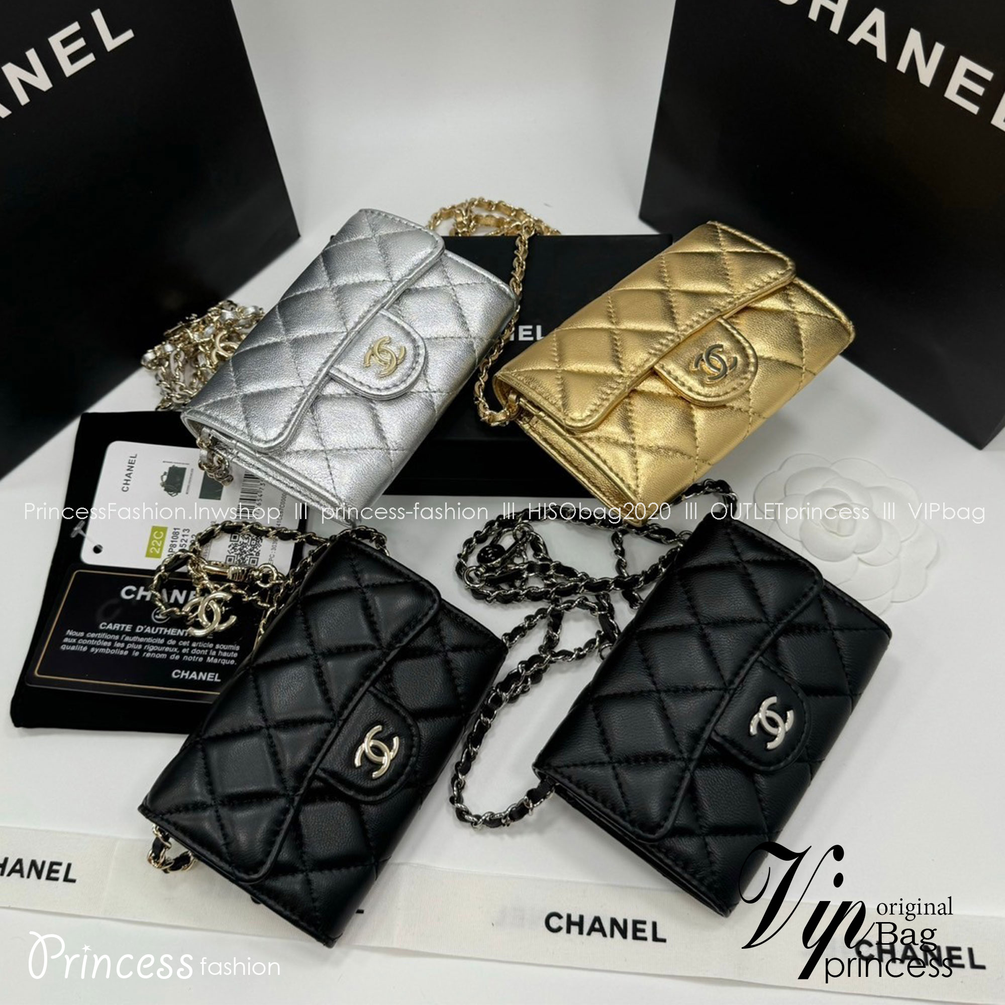 CHANEL mini wallet on chain crossbody กระเป๋าสตางค์พร้อมสายสะพายไซส์มินิ เกรดออริ 1:1 ใช้งานต่างประเทศได้ ภาพถ่ายจากงานขายจริง