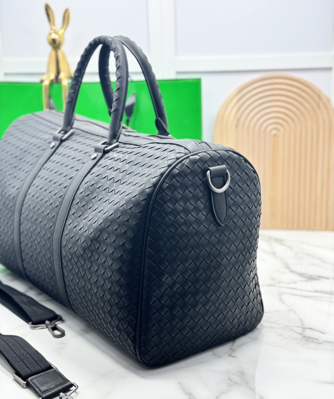 ORI หนังแท้ | Bottega Veneta Intrecciato Duffle Bag / Bottega Keepall กระเป๋าสะพาย กระเป๋าเดินทาง ใส่ของใส่สัมภาระ