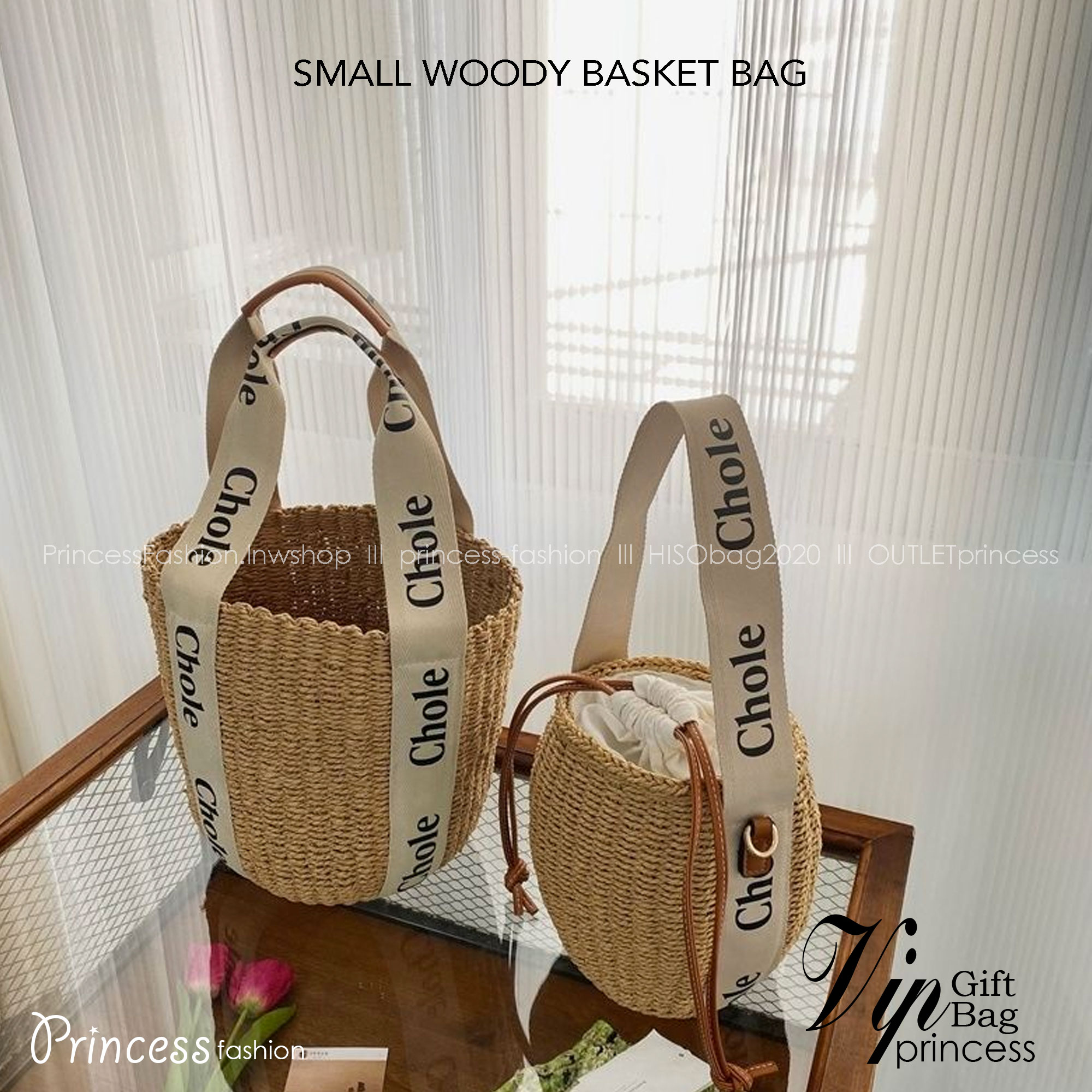 CHLOE small woody basket / Chloe bucket กระเป๋าสะพายสานทรงตะกร้า ใบเล็ก ยอดฮิตติดลมของแบรนด์ ด้วยวัสดุสังเคราห์จากธรรมชาติ สานทอเต็มใบออกมาเป็นลวดลายสวยงาม