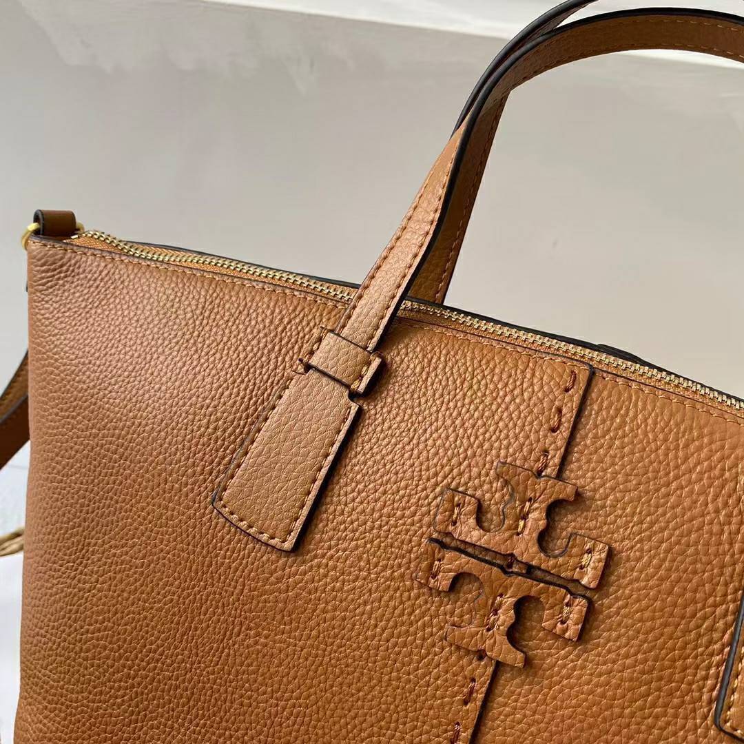 Tory Burch McGraw Top-Zip Satchel bag กระเป๋าสะพาย Crossbody ใบใหญ่ ทรงสวยสุดฮิต รุ่นใหม่ มาแรงที่สุดในตอนนี้!! วัสดุหนังแท้ สัมผัสนุ่มมือ หนังสวยสุดๆ