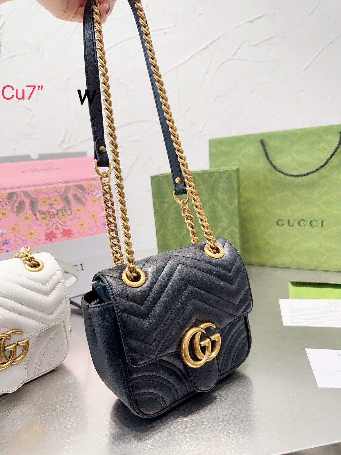 GG MARMONT MATELASSE MINI TOTE BAG / GG MARMONT mini shoulder bag พร้อมส่ง 2 สี กระเป๋าสะพายมินิคลาสสิค สะพายขับผิว ดูแพง อัพลุคได้สบายๆ