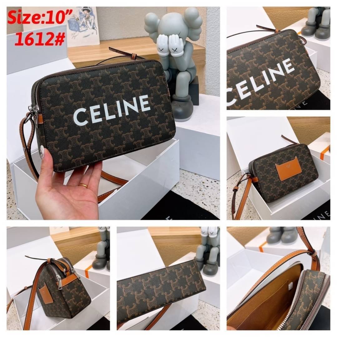 CELINE Messenger Double Zip in TRIOMPHE CANVAS กระเป๋าสะพายทรงแมสเซ็นเจอร์ ดีไซน์สุดคลาสสิค ใช้ได้ทั้งชายหญิง เปิด-ปิดด้วยซิปแบ่ง 2 ช่อง สะดวกใช้งาน