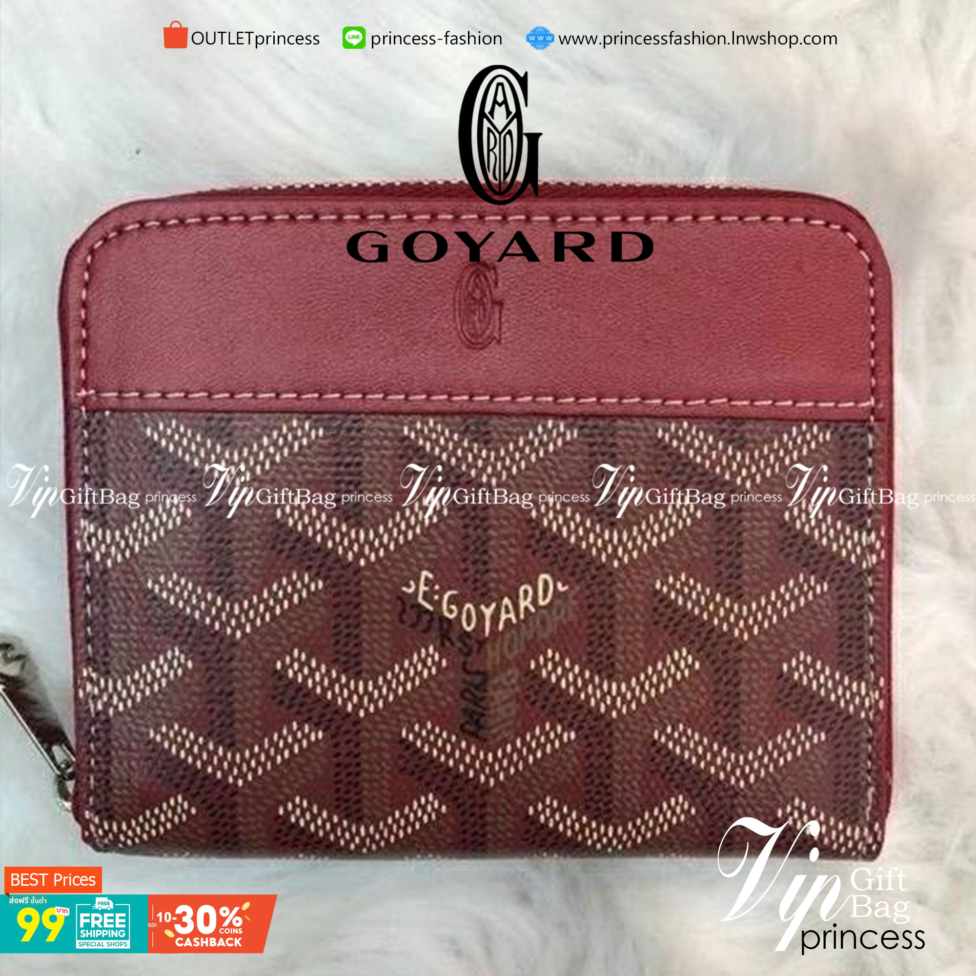 ORI หนังแท้ | GOYARD Compact Zip Matignon Pm Wallet