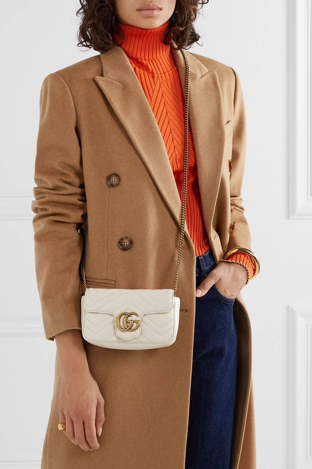 Gucci Marmont Super mini Premiumgift กระเป๋าสะพายข้างใบเล็ก น้องมินิ น่ารั๊กมุ้งมิ้ง วัสดุหนังเชฟรอน สายสะพายแบบโซ่ อะไหล่ทองหรูหรา ด้านหน้าประดับโลโก้แบรนด์หรู ทนทาน แข็งแรง น้ำหนักเบา ใส่ตังค์ใส่โทรศัพท์ Iphone+ ได้ น่ารักมุ้งมิ้ง ไม่ควรพลาดเลยค่า