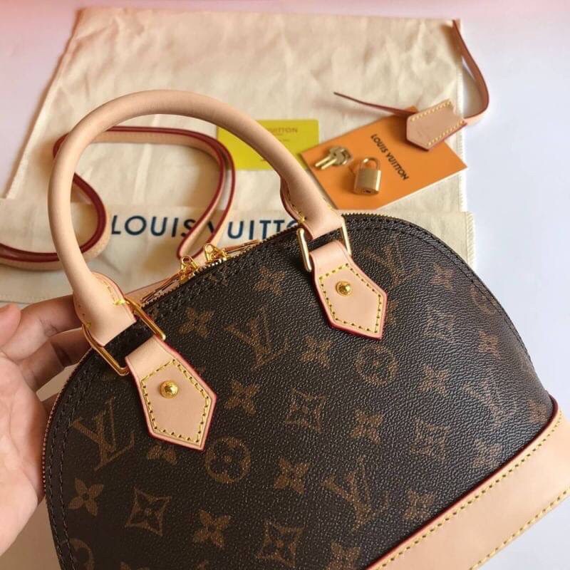 VIP 】หนังแท้ LOUIS VUITTON ALMA BB