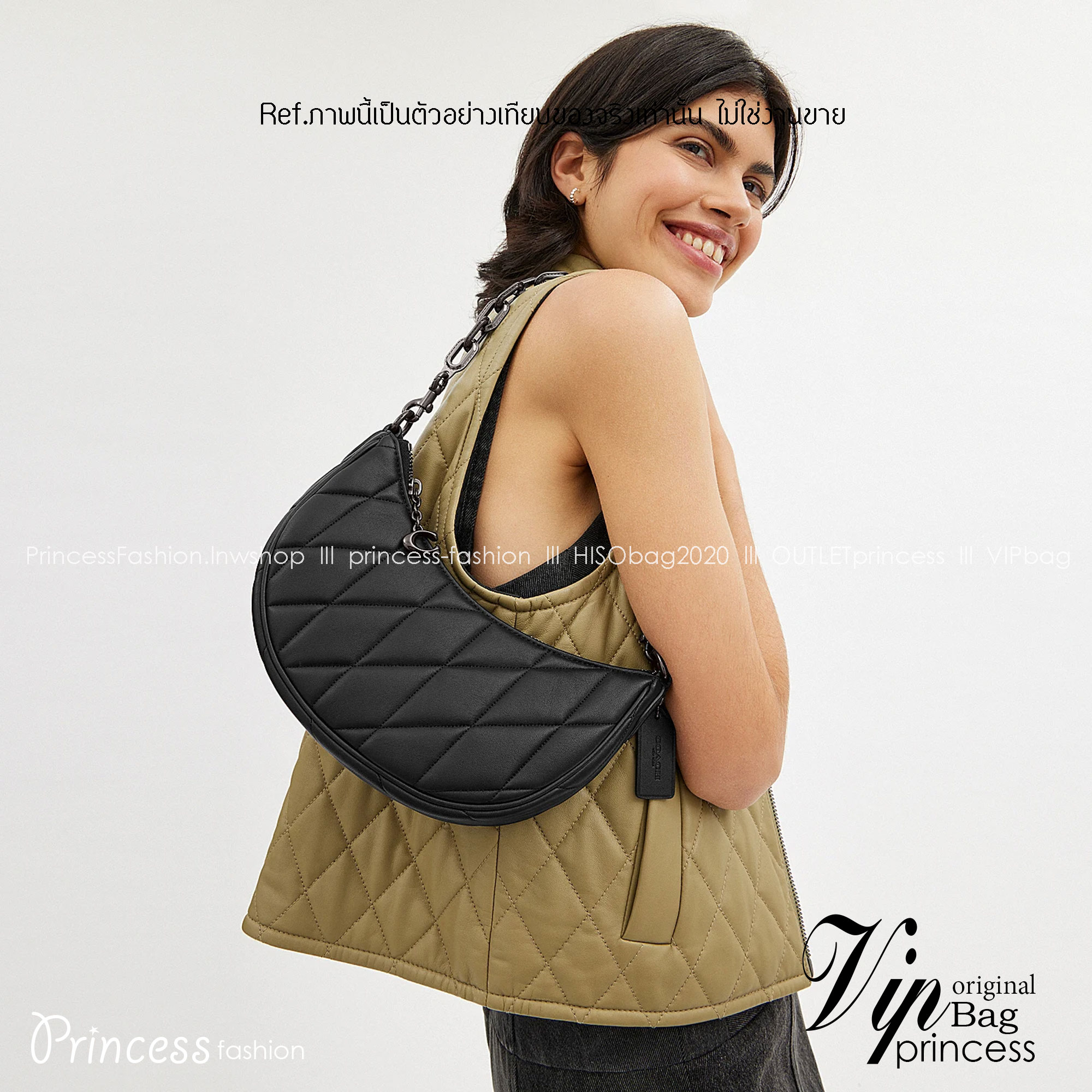 พร้อมส่ง 4 สี COACH CP148 MIRA SHOULDER BAG WITH PILLOW QUILTING กระเป๋าสะพายดีไซน์สวย 🧡 เกรดท็อปออริจินอล 1:1 สลับแท้ เกรดดีสุด ใช้งานต่างประเทศได้