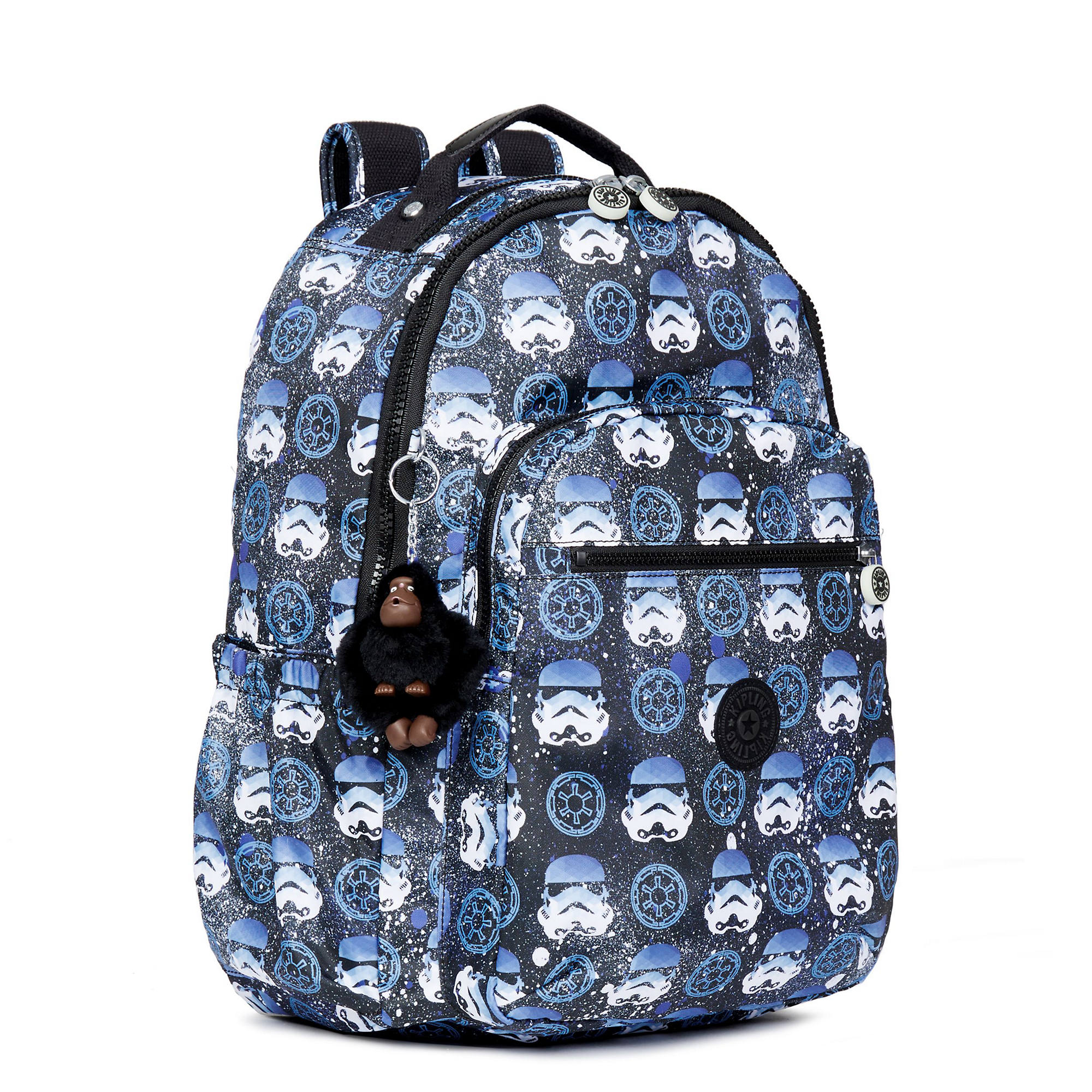Kipling Seoul Go Star Wars Small Printed Backpack Limited edition กระเป๋าเป้ Collection Star wars สกรีนลาย star wars ทั้งภายนอก และภายใน ด้านหน้า มีช่องซิปด้านข้างมีช่องเล็กซ้ายขวา ภายในกว้างจุได้เยอะ แบ่งช่องเป็นสัดส่วน มาพร้อมพวงกุญแจลิง มบนี้จะใช้ไปเรี