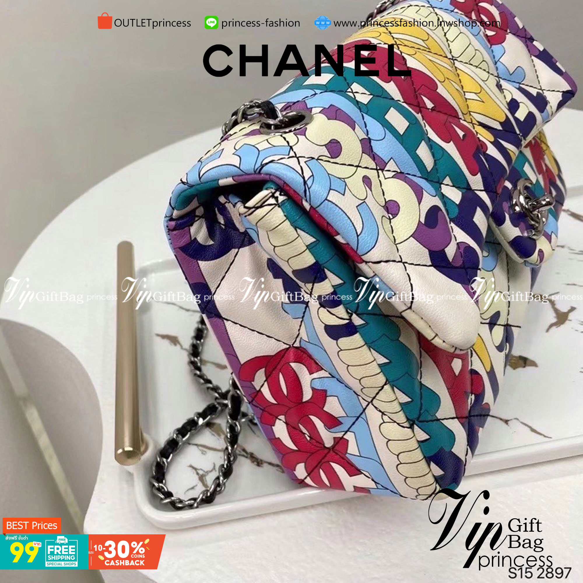 VIP 】CHANEL CLASSIC VINTAGE รุ่นเข้าใหม่ พิมพ์ลายแน่นมากกก ต้อนรับปีใหม่ ด้วยโทนสีสดใส ดีไซน์ยอดนิยมหนังสวยอยู่ทรงดูแลรักษาง่าย งานอะไหล่ทองเพิ่มความหรูหรา พร้อมส่งที่ไทยราคาสุดคุ้มห้ามพลาด!