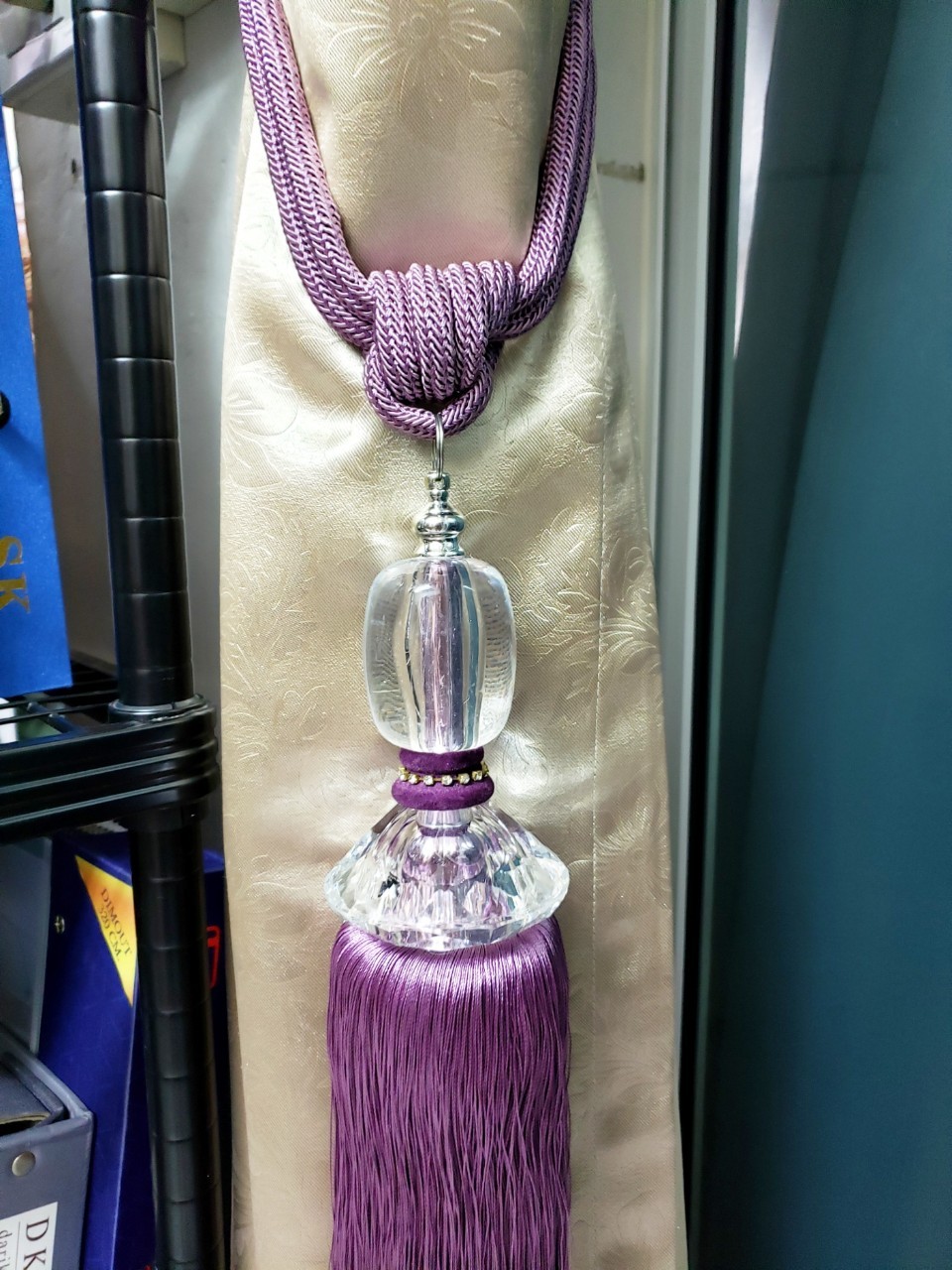 สายรวบม่าน ขนาดจัมโบ้ รุ่นจักรพรรดิ (emperor) สีม่วง (ราคาต่อ1ชิ้น)