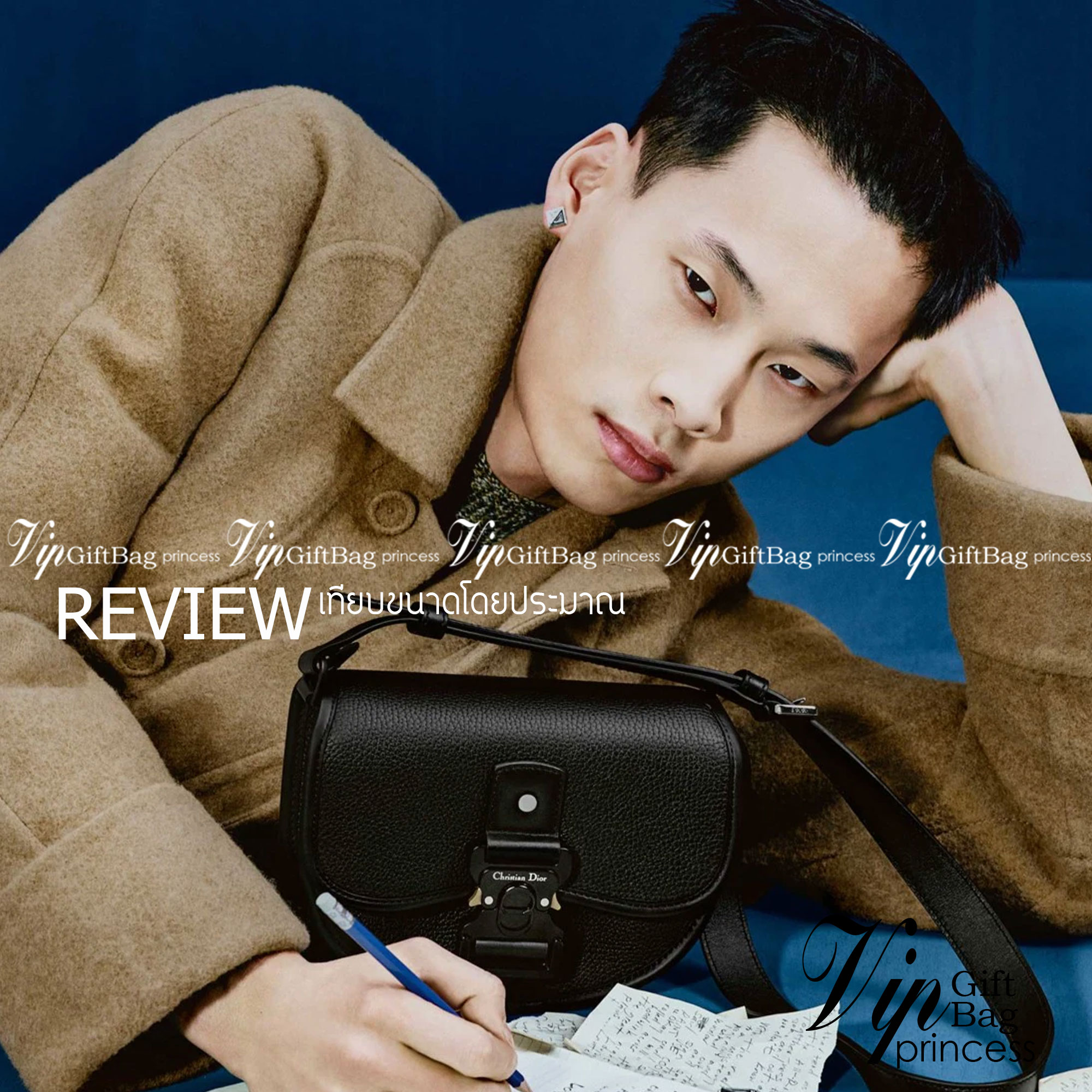 Dior Messenger Gallop Bag / DIOR Mini Gallop Bag with Strap Black Grained Calfskin เกรดใช้งานสลับใบจริงได้ หนังแท้ เทพออริจินอล เป็นรุ่นสั่งทำพิเศษ ภาพสินค้าถ่ายจากงานขายจริงใช้งานต่างประเทศได้