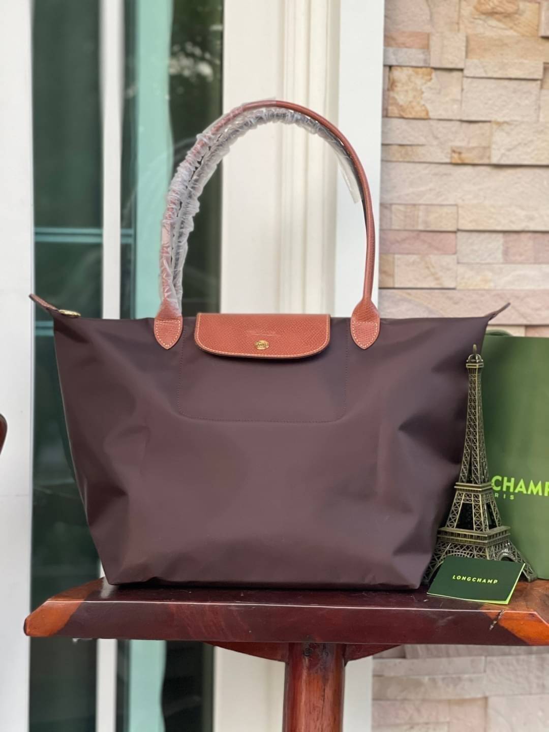 LONGCHAMP LE PLIAGE ORIGINAL SHOULDER BAG L (หูยาว ฝาน้ำตาล) กระเป๋าสะพายไหล่ รุ่น Original มีเอกลักษณ์อันโดดเด่นของรุ่นไอคอนนิค