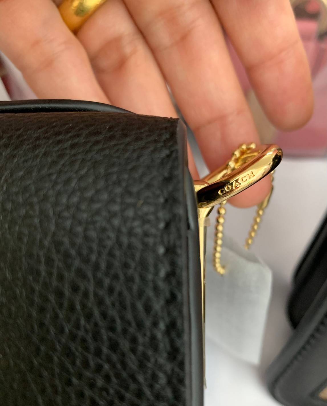 ของแท้ 💯% COACH SMALL GEORGIE TOP HANDLE IN BLOCKED SIGNATURE CANVAS ((6504//0468)) กระเป๋าหิ้ว//สะพายข้างได้ วัสดุหนังแท้