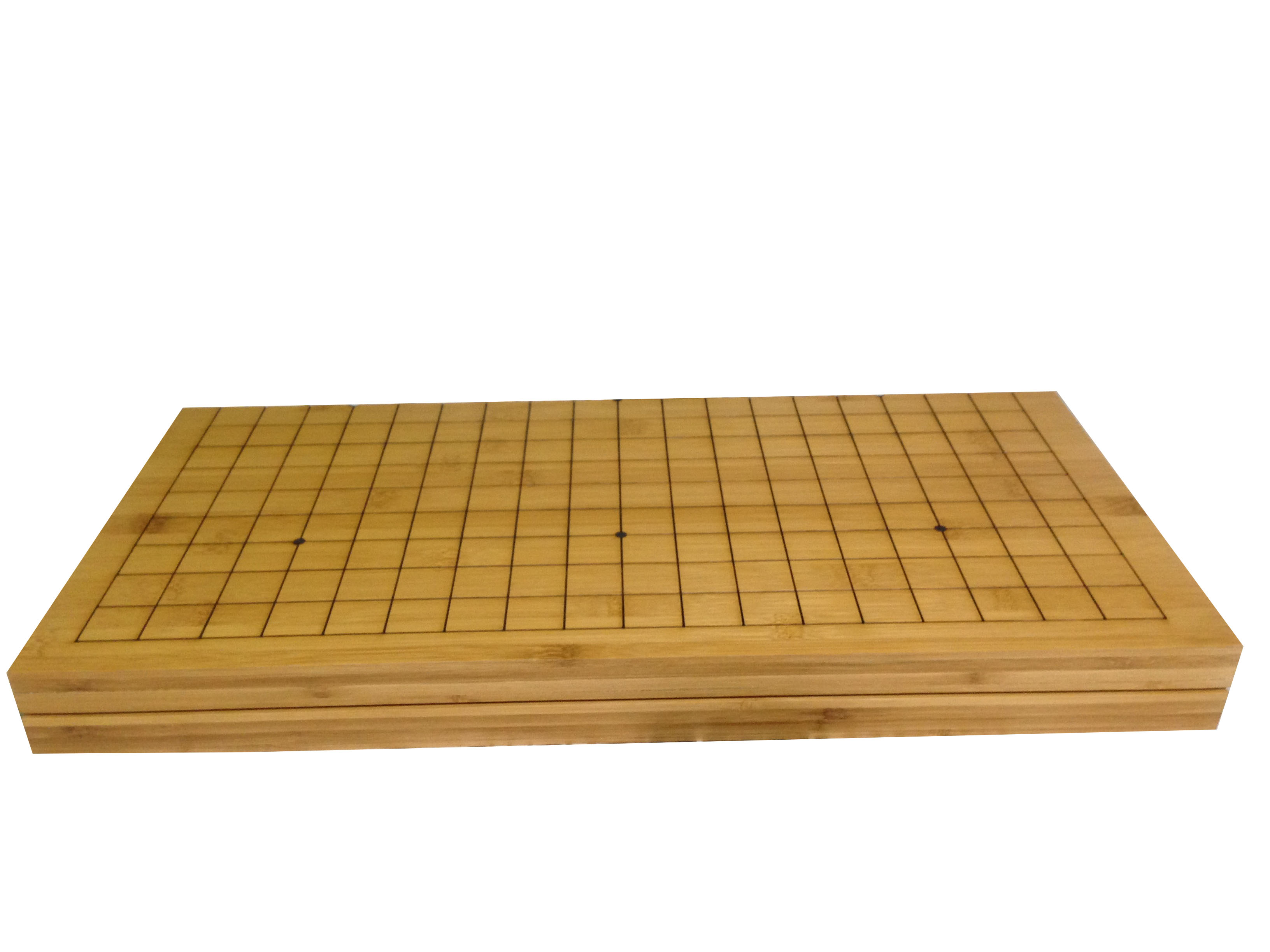 ชุดหมากล้อมกระดานไม้กระดาน19เส้นพร้อมเม็ดหมากล้อมเมลามีนพร้อมโถพลาสติกทรงกลม