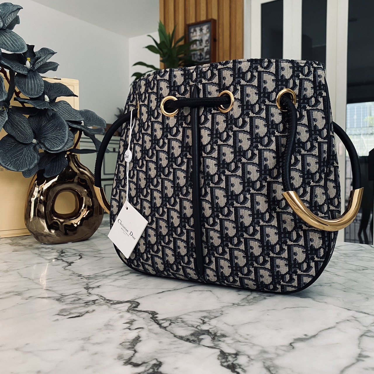 Medium Dior Nolita Bag Blue Dior Oblique Jacquard กระเป๋าสะพายทรงโท้ทรุ่นใหม่ New for Fall 2024 งานผ้าทอลายแบรนด์อย่างปราณีต สวยหรูเป็นเอกลักษณ์ตามแบบฉบับแบรนด์