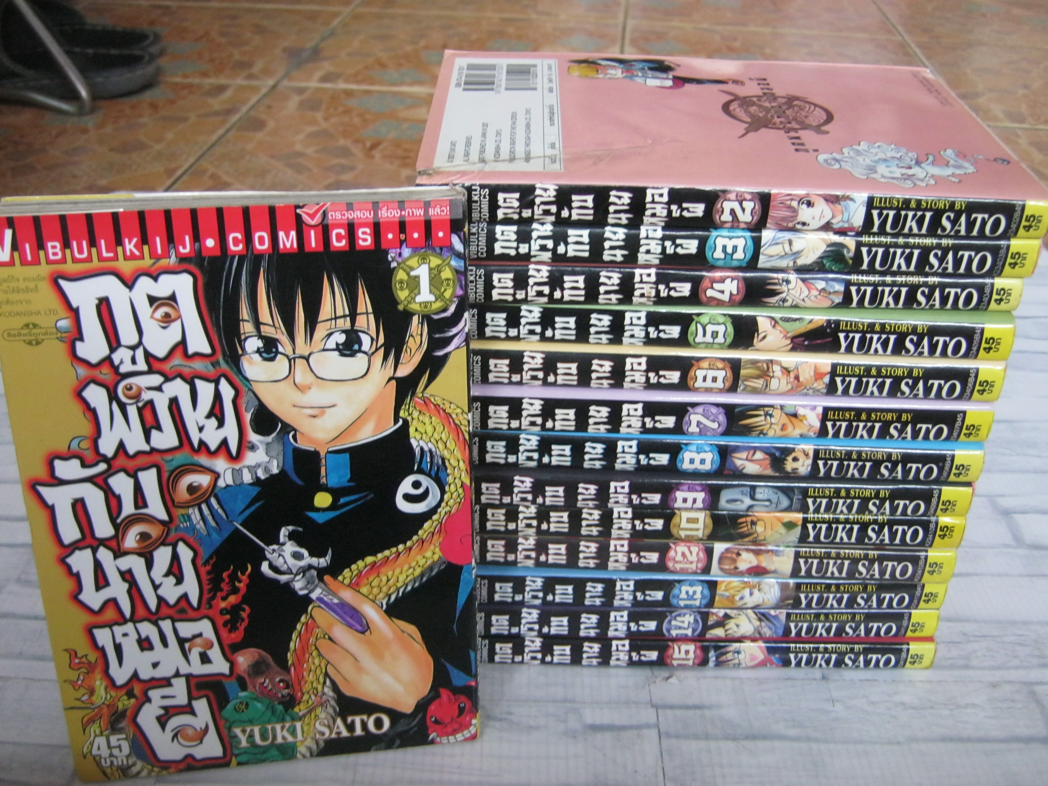 ภูตพรายกับนายหมอผี ชุด เล่ม 1-15 ( ขาดเล่ม 11 ) 15 เล่มจบ Yuki Sato เขียน