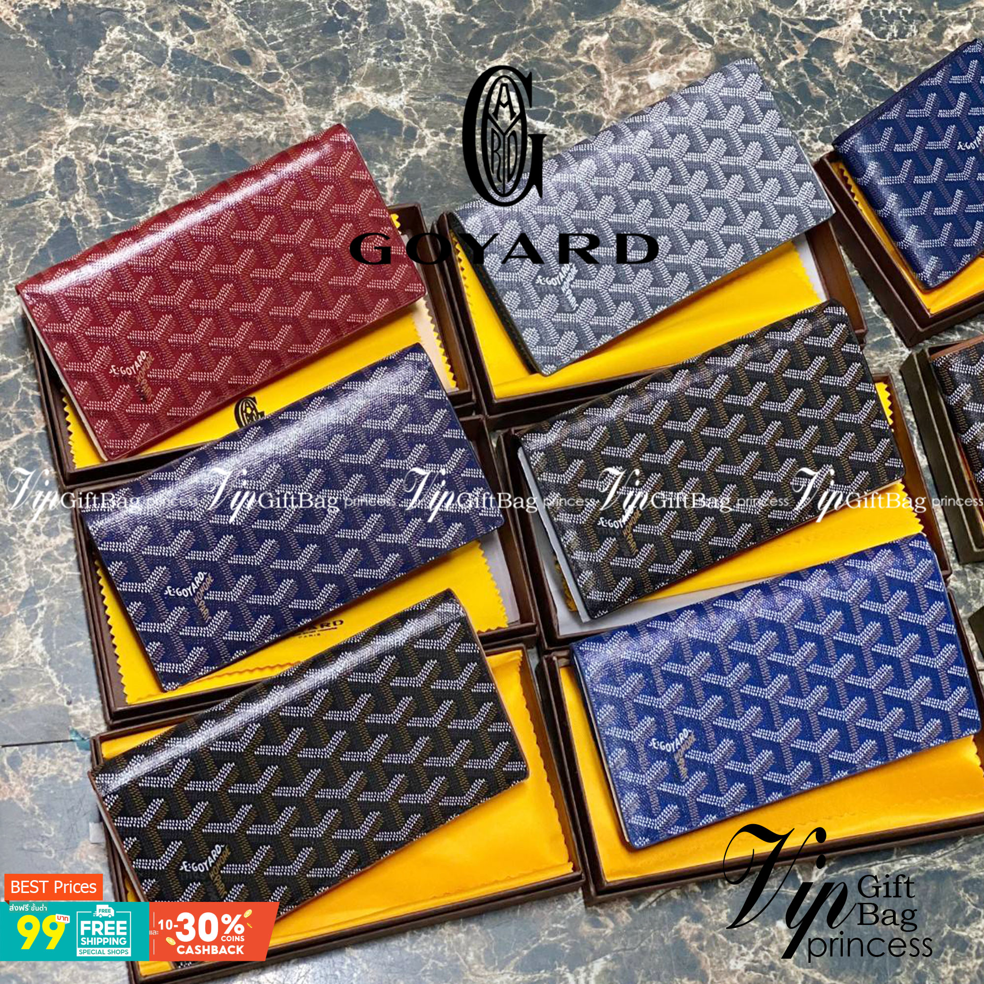 VIP 】หนังแท้ GOYARD LONG WALLET กระเป๋าสตางค์ใบยาว รุ่นตามหา มาเท่าไหร่ไม่เคยพอเลยค่า เป็นรุ่นคลาสสิกที่หยิบมาใช้งานได้บ่อยที่สุด งานหนังแท้ทั้งใบสวยมากนะคะ ใช้ทนทานได้นานเลยค่ะ ภาพสินค้าถ่ายจากงานขายจริง พร้อมส่งที่ไทยราคาสุดคุ้มห้ามพลาดค่ะ!