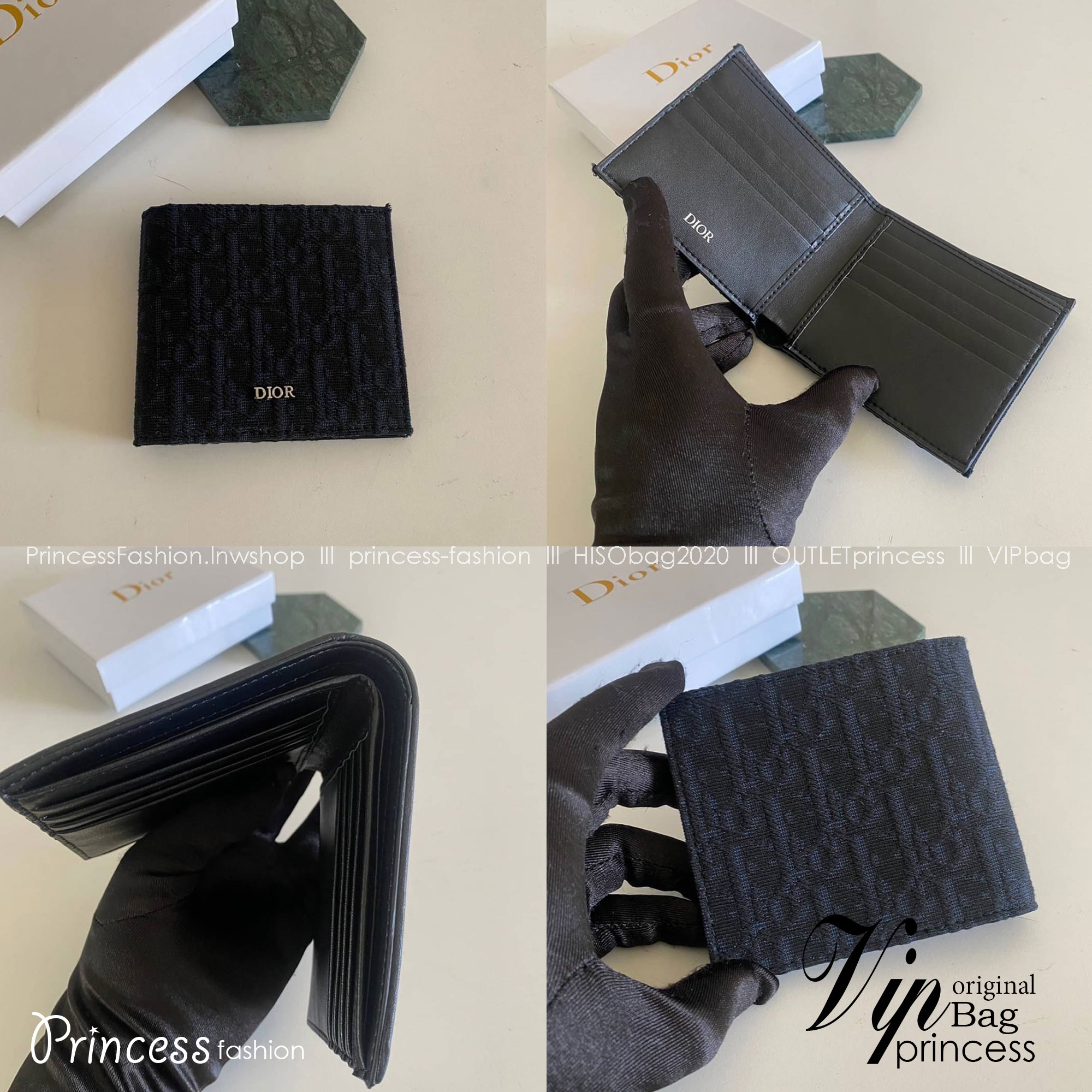 พร้อมส่ง 3 แบบ Dior wallet monogram MEN / DIOR Trifold Wallet / DIOR Coin 7 Card Wallet กระเป๋าสตางค์ดิออร์ กระเป๋าใส่เหรียญใส่การ์ด เกรดออริ สลับแท้ 1:1 ใช้ต่างประเทศได้