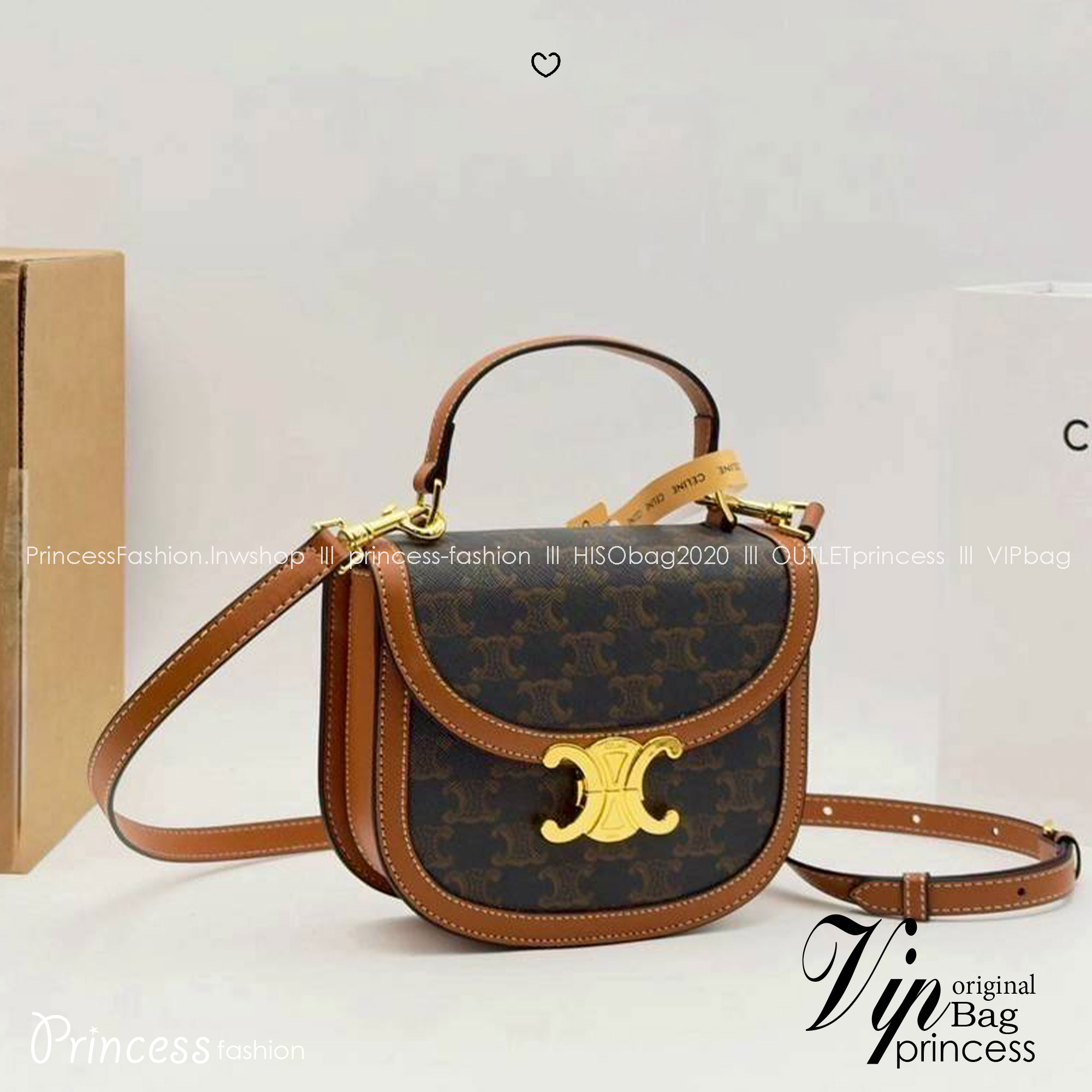 CELINE MINI BESACE CLEA in Triomphe canvas and leather กระเป๋าสะพายพร้อมหูจับถนัดมือ ใหม่ก่อนใคร น่ารักสุดปัง รูปทรงย้อนยุค สไตล์วินเทจลัคชู ภายในเป็นช่องโล่ง มีช่องย่อยให้อีก เป็นไอเท็มที่ควรต้องมีจริงๆ