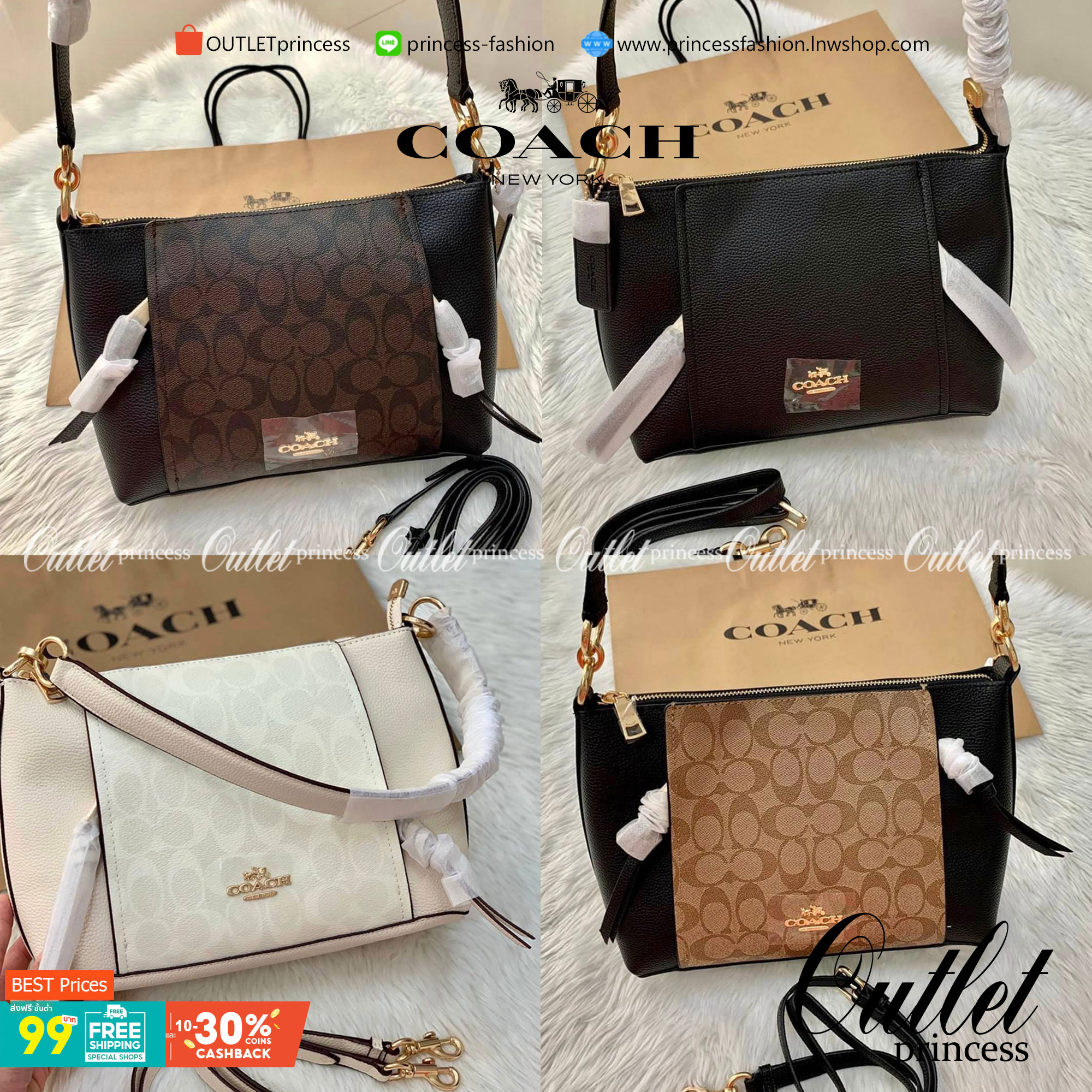 COACH SMALL MARLON SHOULDER BAG ((1600//1597)) 🌈พร้อมส่งที่ไทยอีกครั้ง ตามคำเรียกร้อง ห้ามพลาด! กระเป๋าหิ้ว//คล้องไหล่//สะพายข้างได้ หนังแท้ ทรงสวยมากค่ะ ด้านหน้ามีช่องซิปซ่อนแบบหนังห้อยให้2ช่อง ใส่ของจุกจิกค่ะ เปิดปิดกระเป๋าแบบซิป ภายในกว้างใส่ขอ