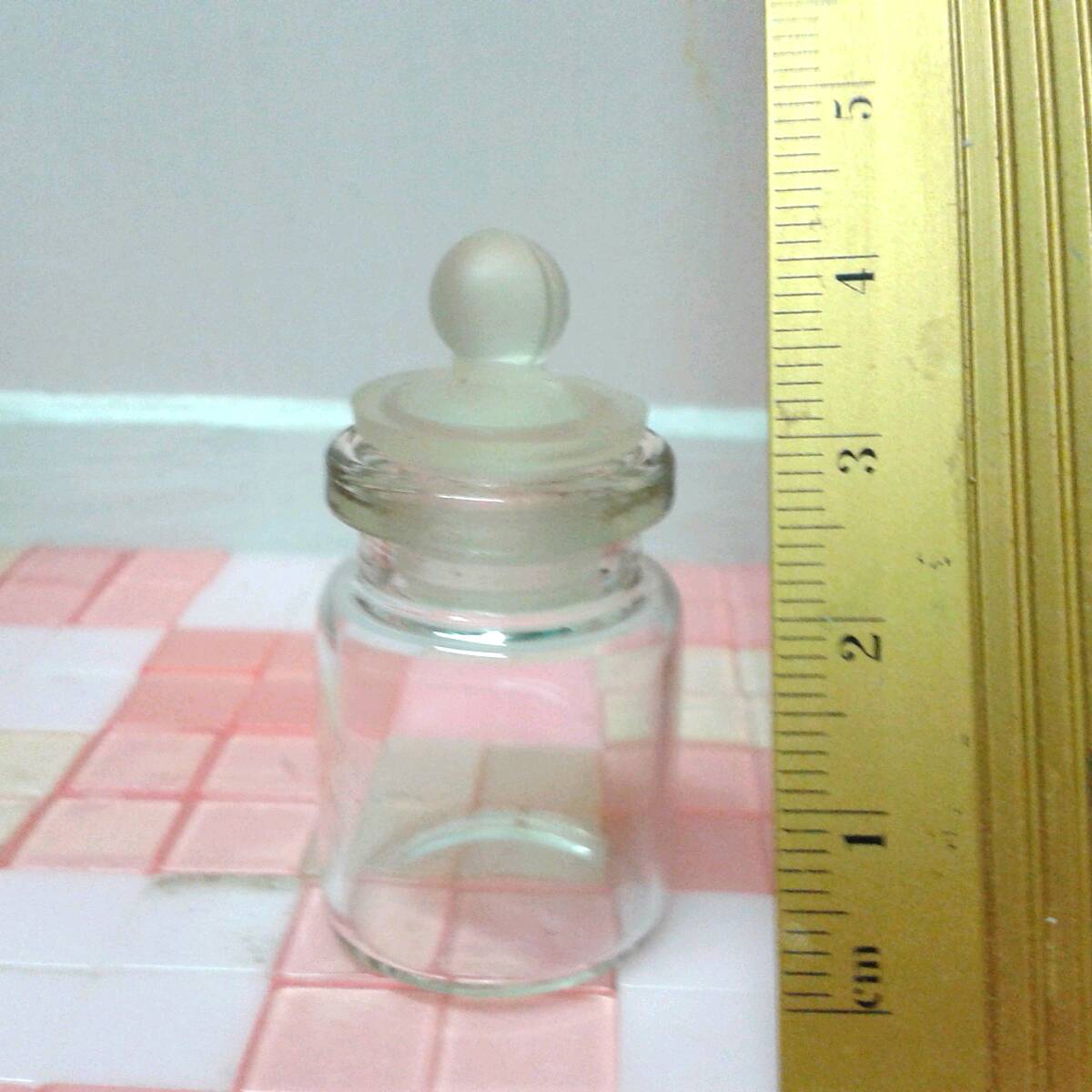 ขวดโหลจิ๋ว กว้าง2.2xสูง3Cm + ฝาจุกยาง