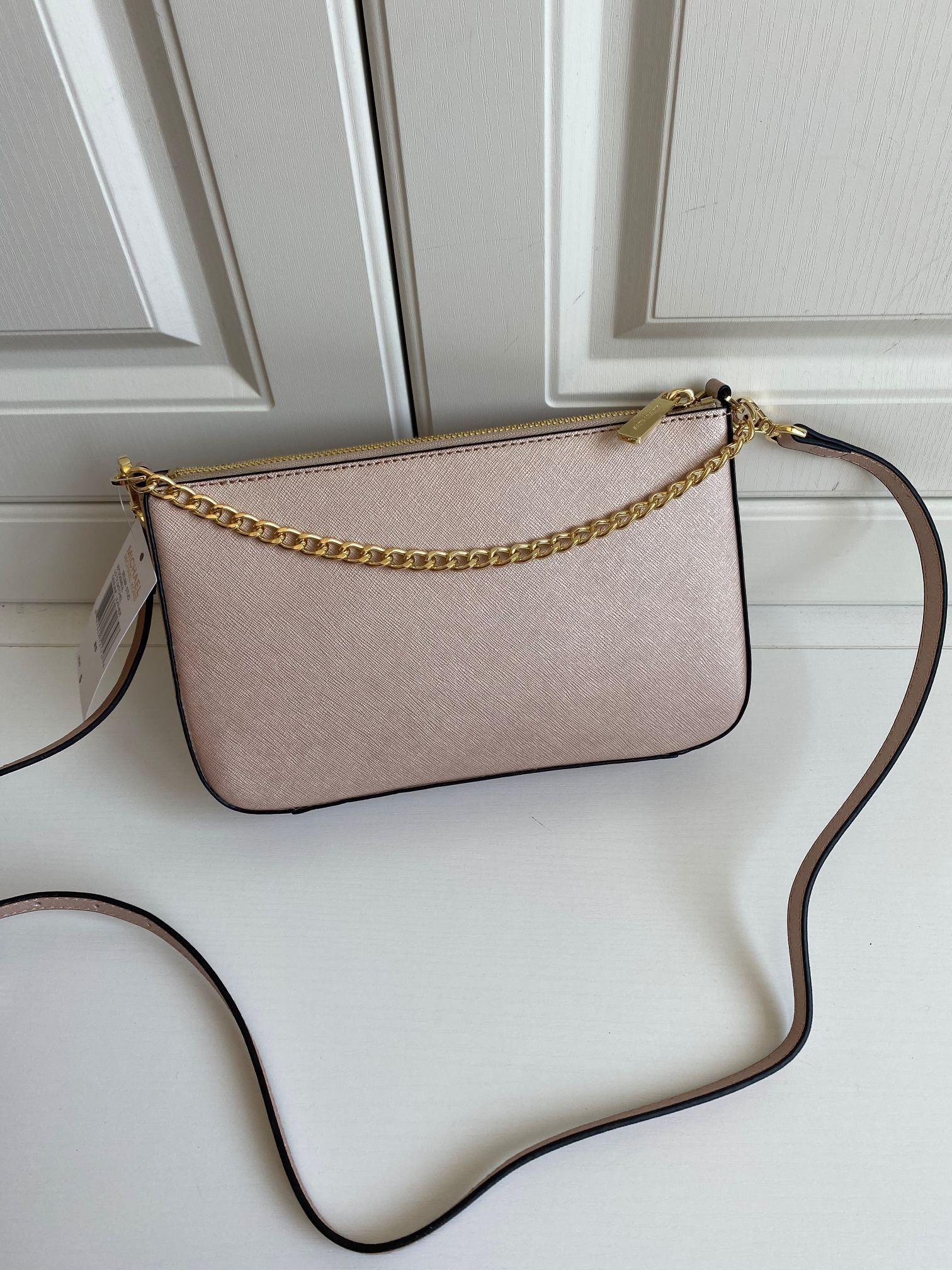 MICHEAL KORS SAFFIANO CROSSBODY BAG / MK Chain Pouchette Bag พร้อมส่ง 4 สี กระเป๋าสะพายข้าง ทรงสวย วัสดุหนัง SAFFIANO คุณภาพดี สวยอยู่ทรงแข็ง