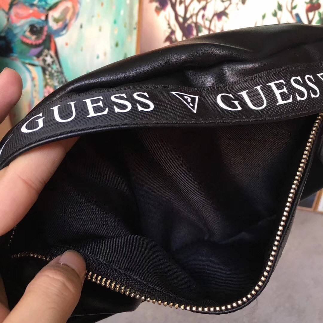 GUESS GESABEL GYM FANNY PACK กระเป๋าหนังคาดเอว/อก ด้านหน้าปั๊มโลโก้