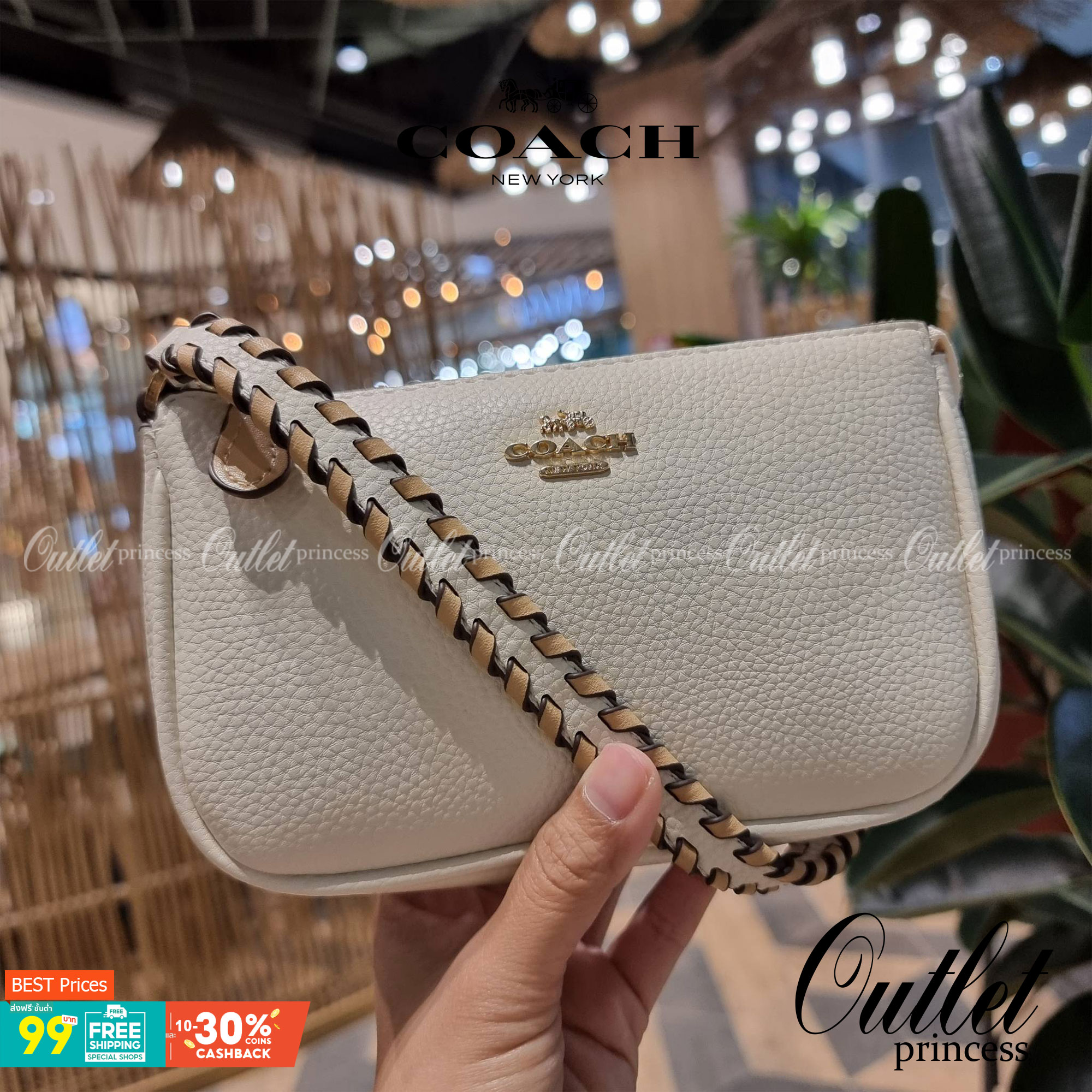 COACH C4233 NOLITA 19 WITH WHIPSTITCH คอลเลคชั่น rare item น่ารักน่าใช้ ในสไตล์คลาสสิค กระเป๋าทรงพอชขนาดมินิ ที่สามารถสะพายไหล่ และกึ่งคล้องมือใช้ได้ 2 สไตล์ ปรับสายให้มาเกี่ยวฝั่งเดียวเพื่อใช้เป็นคล้องมือ หรือปรับเกี่ยวอีกฝั่งใช้คล้องแขน คล้องไหล่ก็เก๋มา