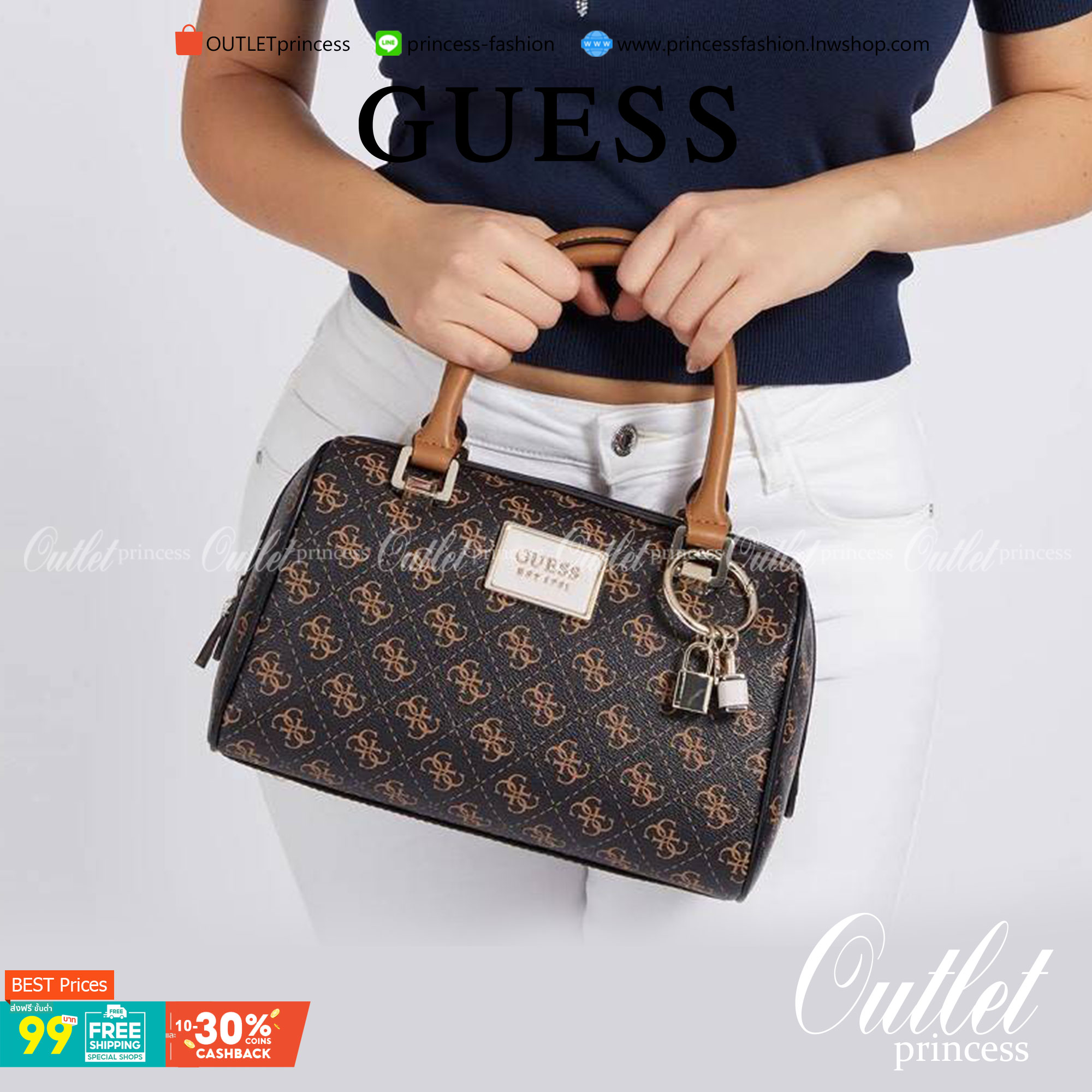 Guess Handbag with Small Shoulder Strap Tyren SG796605 New collection!! Guess ทรงหมอน ขนาดเล็ก ลายซิกเนเจอร์แบรนด์ ทรงหมอนยอดฮิต มีให้เลือก 5 สี สีสวยคลาสสิก เข้ากับง่ายกับทุกชุด ปิด/เปิด ด้วยซิป ภายในโล่งกว้าง แยกเป็นสัดส่วนใช้งาน ซับในตราแบรนด์ ใส่กระเป