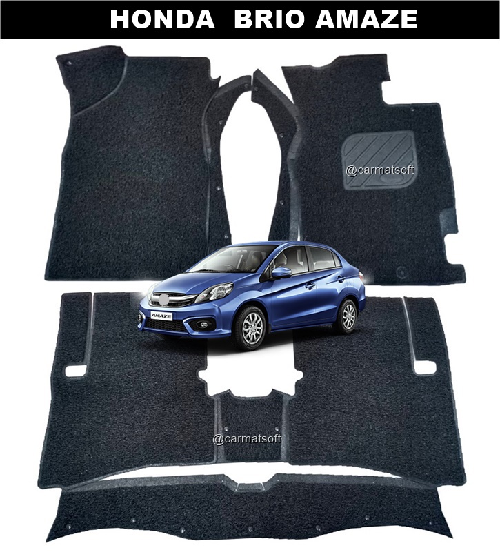 พรมดักฝุ่นไวนิลรีดขอบ HONDA BRIO AMAZE พรมดักฝุ่นในรถ เกรดA เข้ารูป ตรงรุ่น (เต็มคัน)