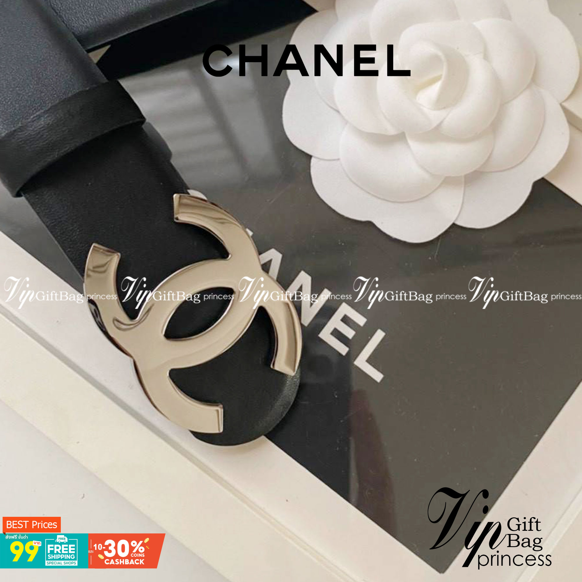 CHANEL BELT เข็มขัดสุดหรูสายหนังแท้ หรูหรา น้อยแต่มาก ภาพถ่ายจากงานขายจริง โลโก้ 3D metal เข้าได้กับทุกลุ๊คสไตล์การเเต่งตัว สวยหรูดูดีมีระดับ ไอเท็มนี้แนะนำเลยค่าา มาน้อยรีบๆ หน่อยน้าา