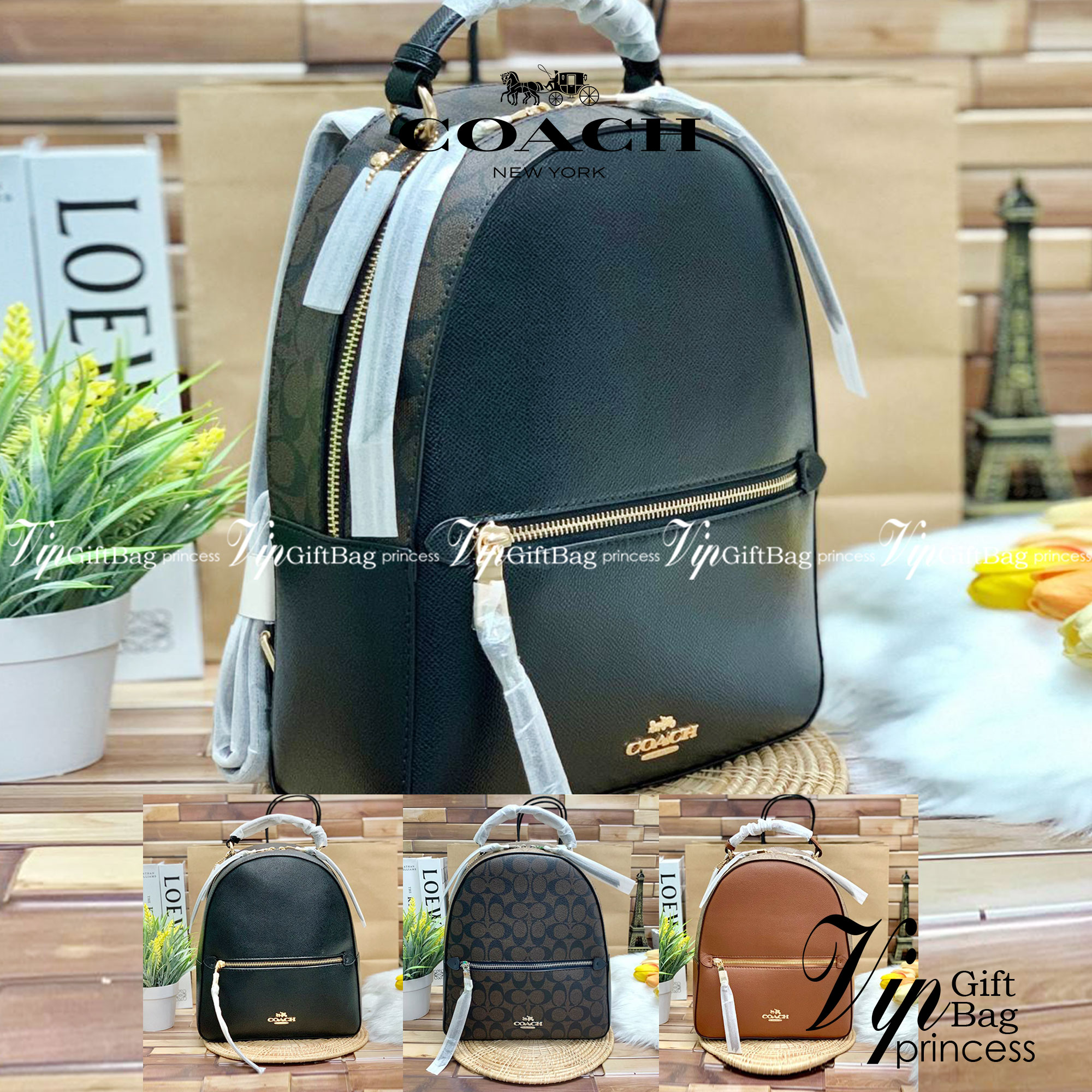 COACH JORDYN BACKPACK IN BLOCKED SIGNATURE ((76622//76624//76715)) พร้อมส่ง กระเป๋าสะพายหลังแบบมีหูหิ้ว หนังแท้ หนังนิ่มอย่างดีเลยค่า ด้านหน้ามีช่องซิปหนึ่งช่องสำหรับใส่ของจุกจิกนะคะ เปิดปิดช่องหลักแบบซิปคู่ หัวซิปมีหนังห้อยมาให้ ภายในกระเป๋าโล่งใส่สัมภาร