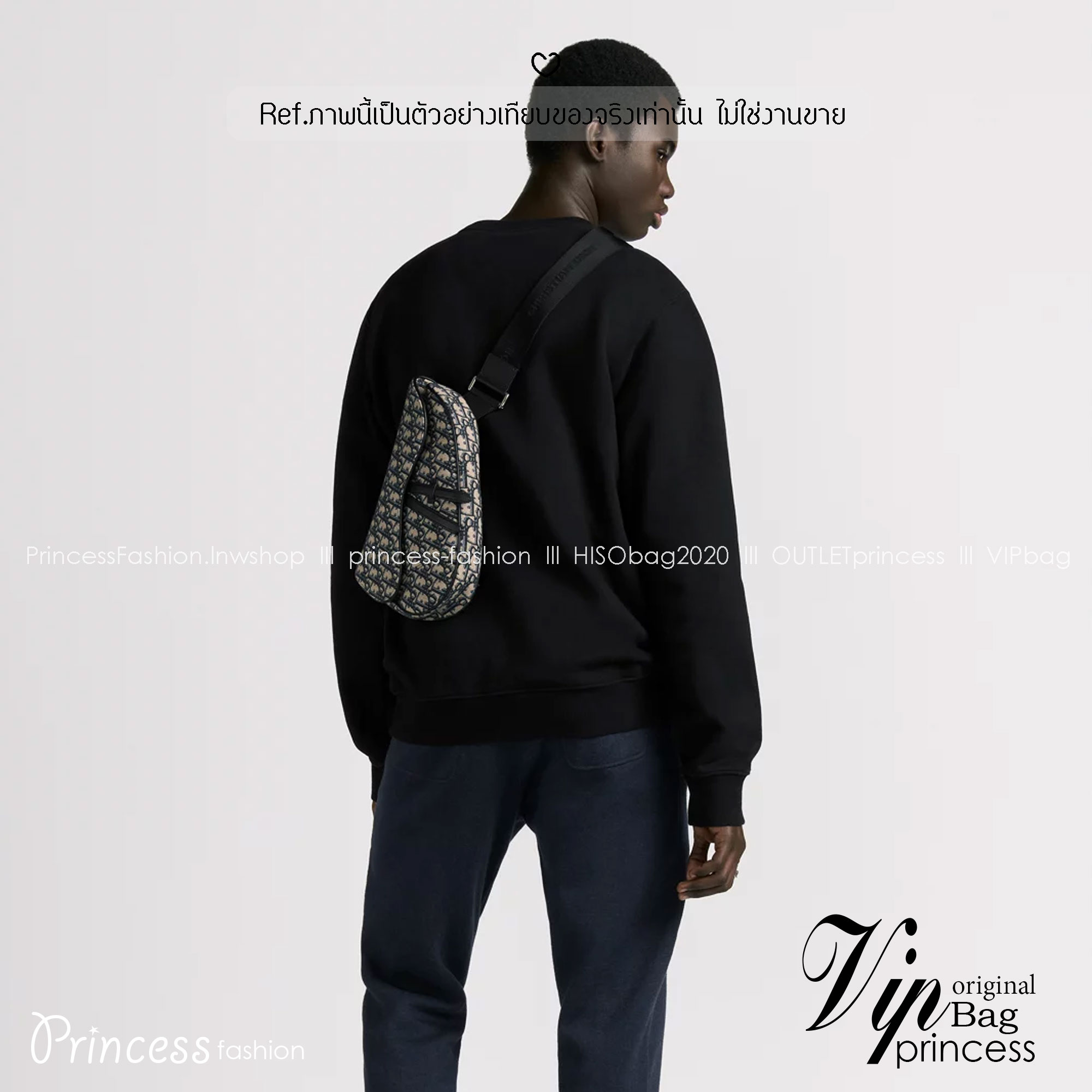 DIOR Saddle bag Oblique jacquard fabric in beige and black กระเป๋าคาดอกดิออร์ รุ่นยอดนิยมที่หนุ่มๆ ใช้งานได้แบบคุ้มๆ ดีไซส์สวยคมเรียบหรูตามแบบฉบับแบรนด์