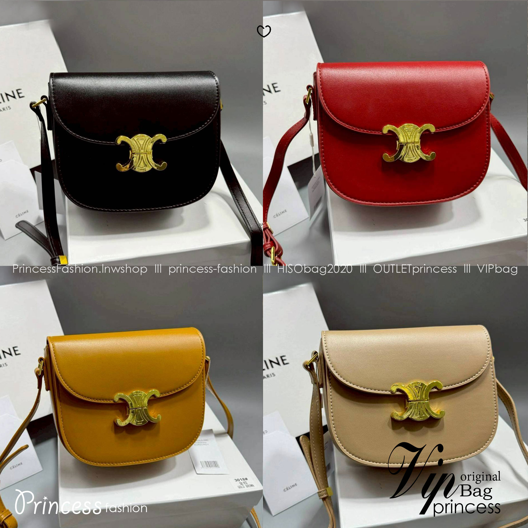 CELINE Besace Clea in Shiny กระเป๋าสะพายทรงสวย โค้งมนอยู่ทรงพร้อมโลโก้หน้าสีทองสวยหรู Best item ดีไซน์เรียบหรูดูแพง ฮิตสุดในเกาหลี ใช้ได้ทั้งชายหญิง