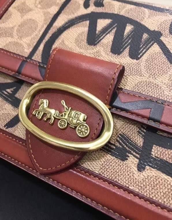 Coach Riley Top Handle 22 In Signature Canvas With Rexy Bag