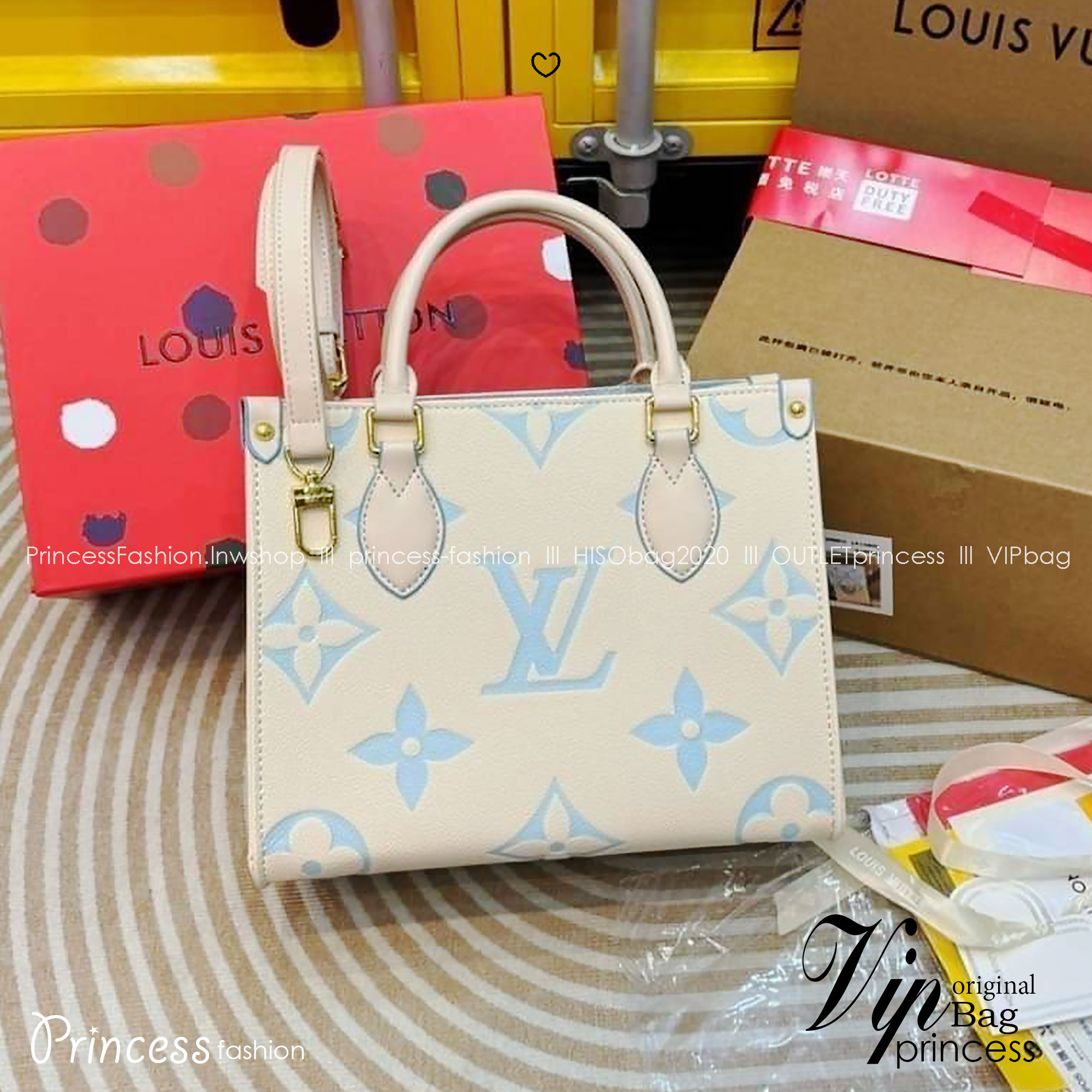 LV OnTheGo PM Bicolor Monogram Empreinte Leather tote bag กระเป๋าทรงโท้ทสีใหม่สวยหวาน โทนพาสเทลให้ความรู้สึกสดชื่นผ่อนคลาย เสมือนสายลมเย็นๆ ในวันต้นฤดูใบไม้ผลิ ที่ใครเห็นต้องเป็นหลงรัก ใช้งานได้ไม่มีเบื่อ